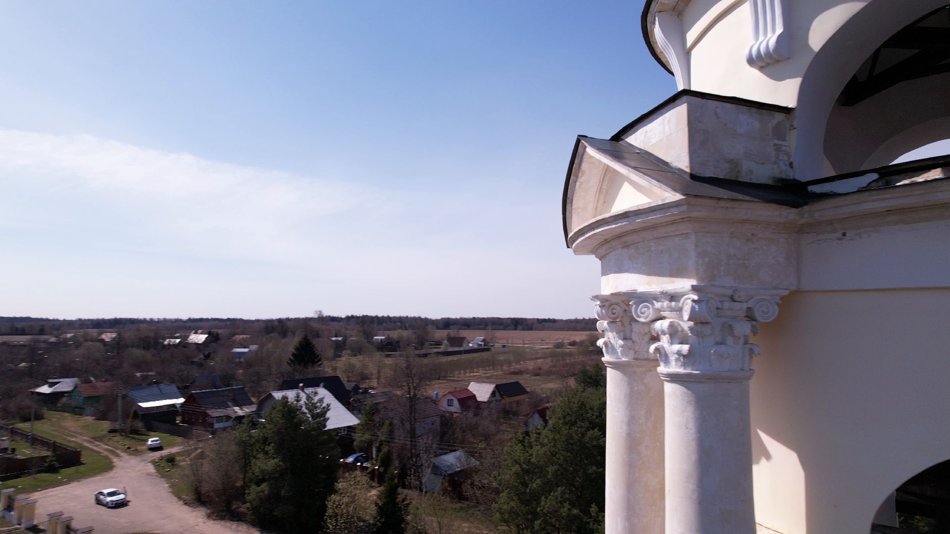 церковь, руза,видео с коптера,