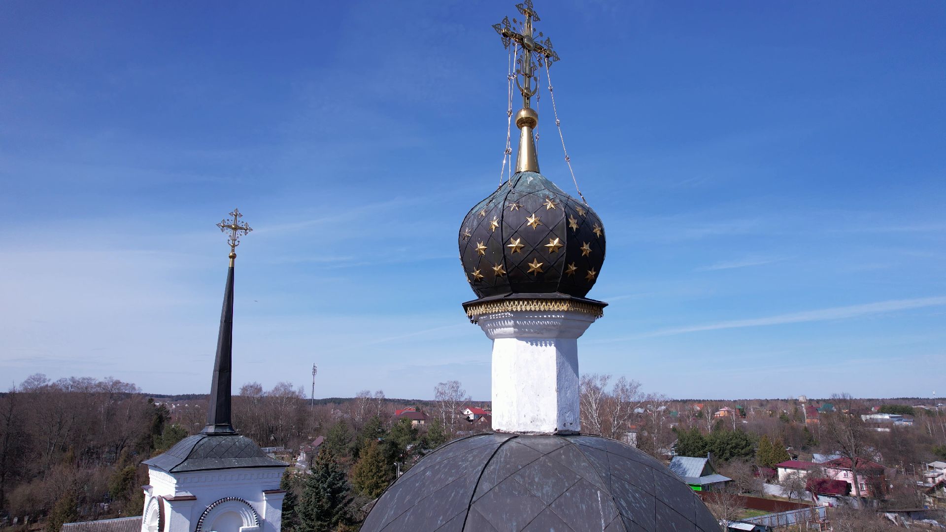 церковь, руза,видео с коптера,