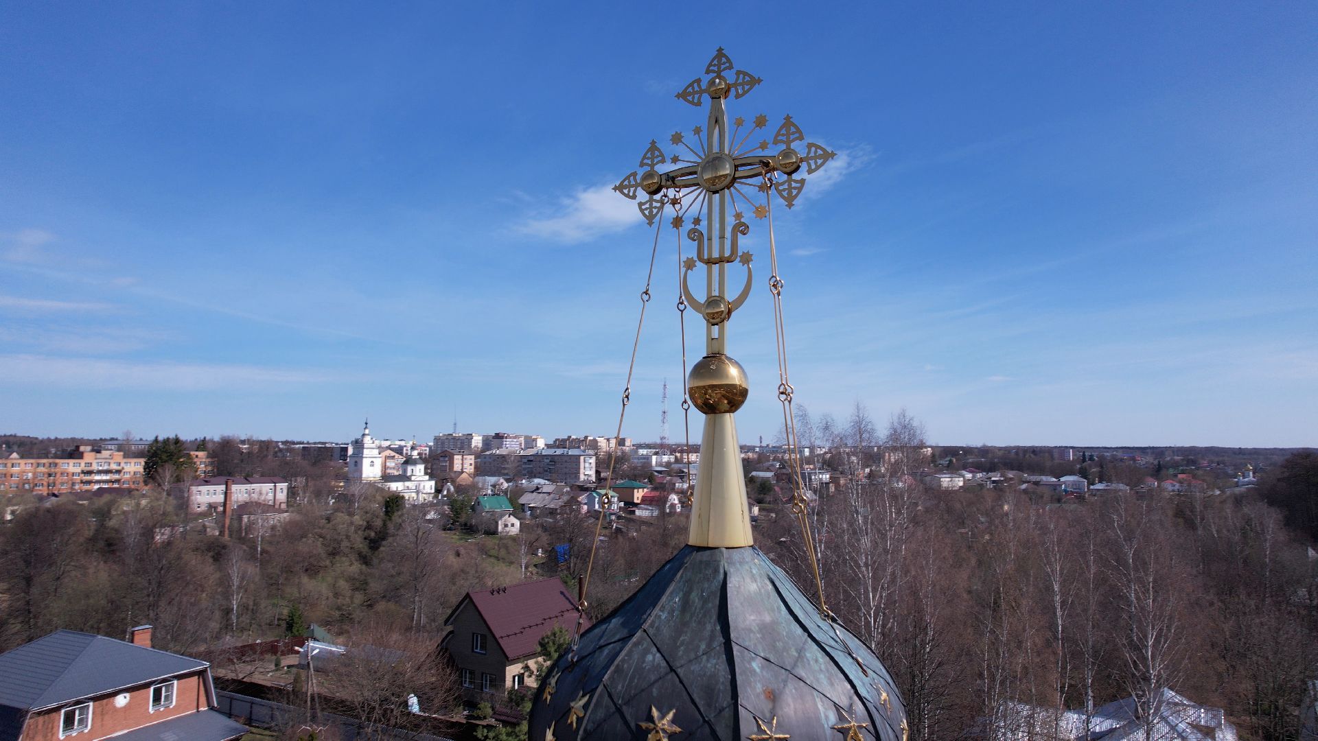 церковь, руза,видео с коптера,