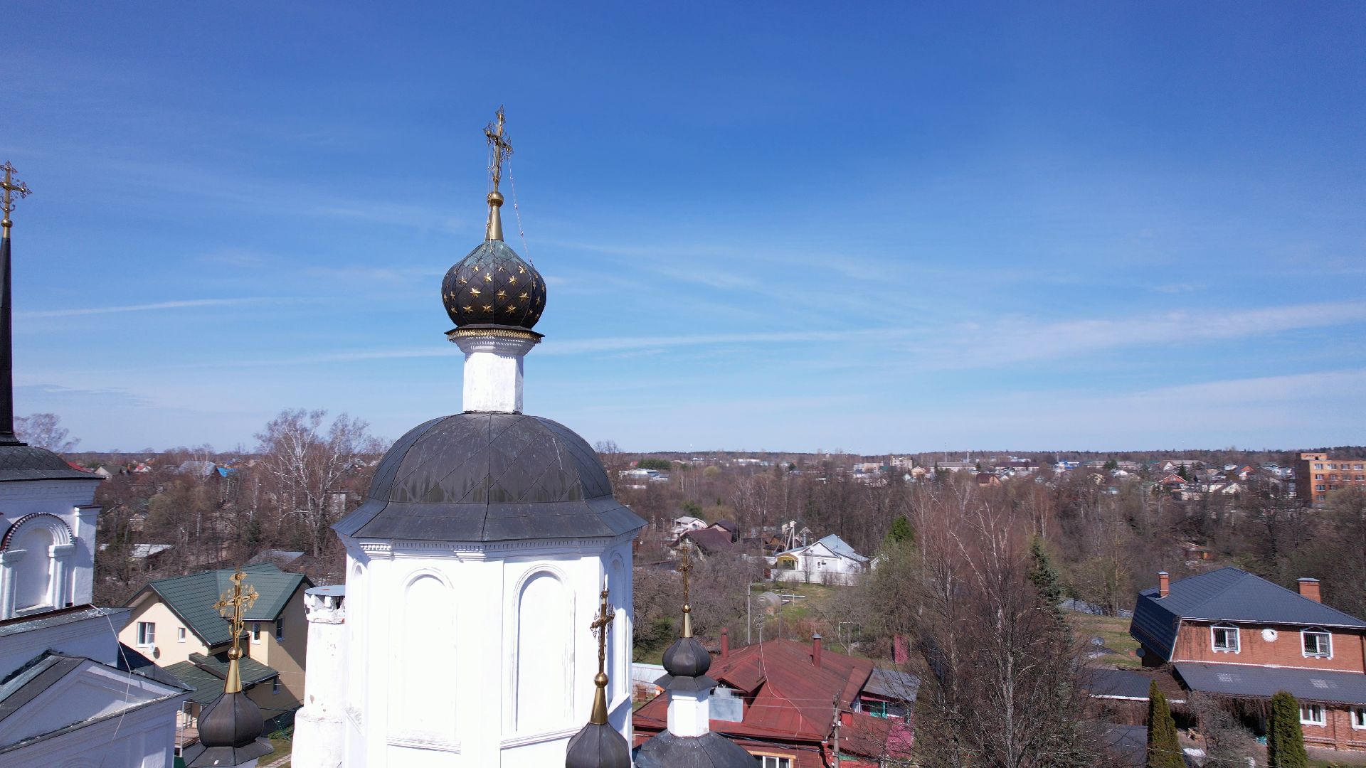 церковь, руза,видео с коптера,