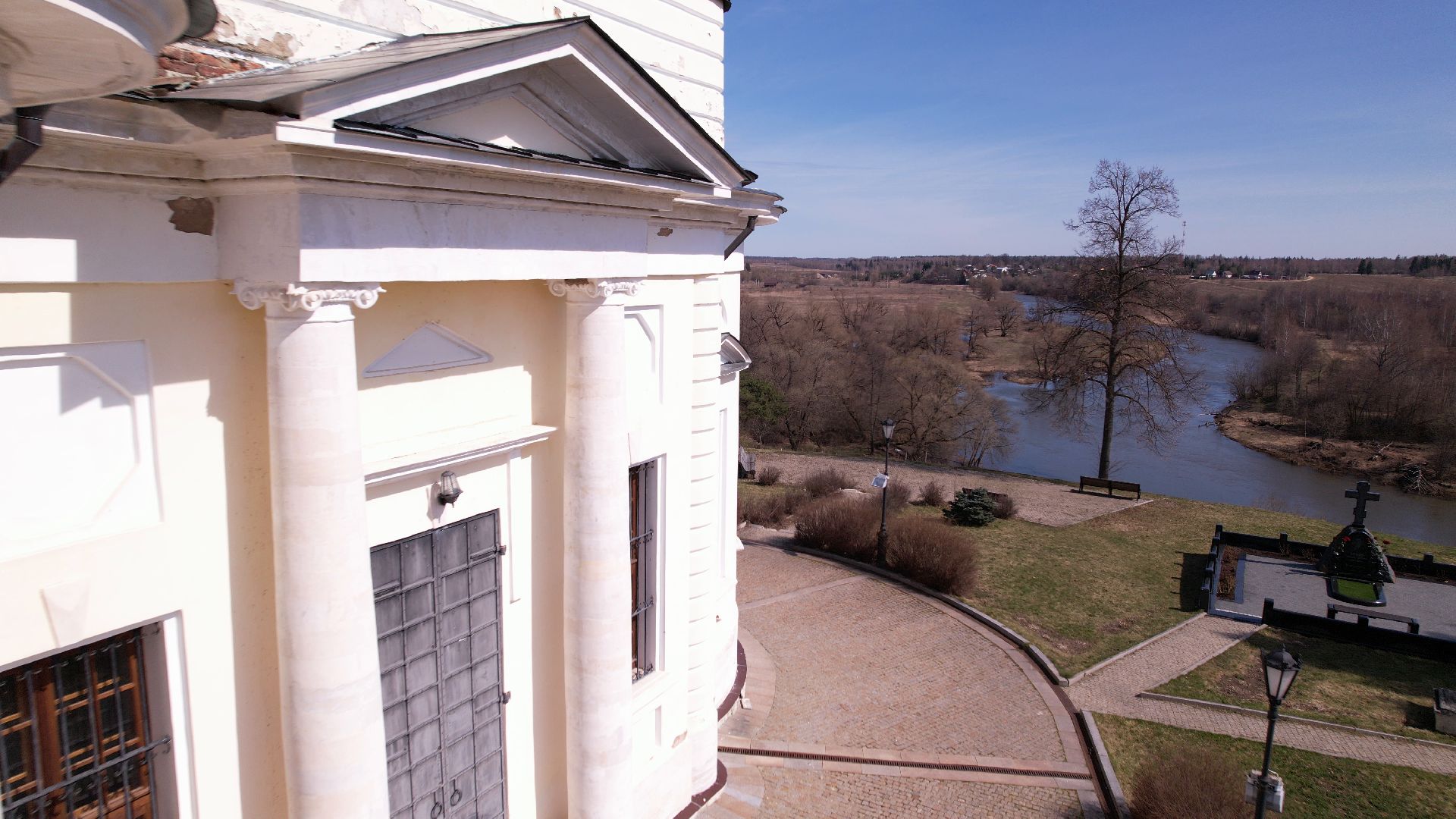 церковь, руза,видео с коптера,