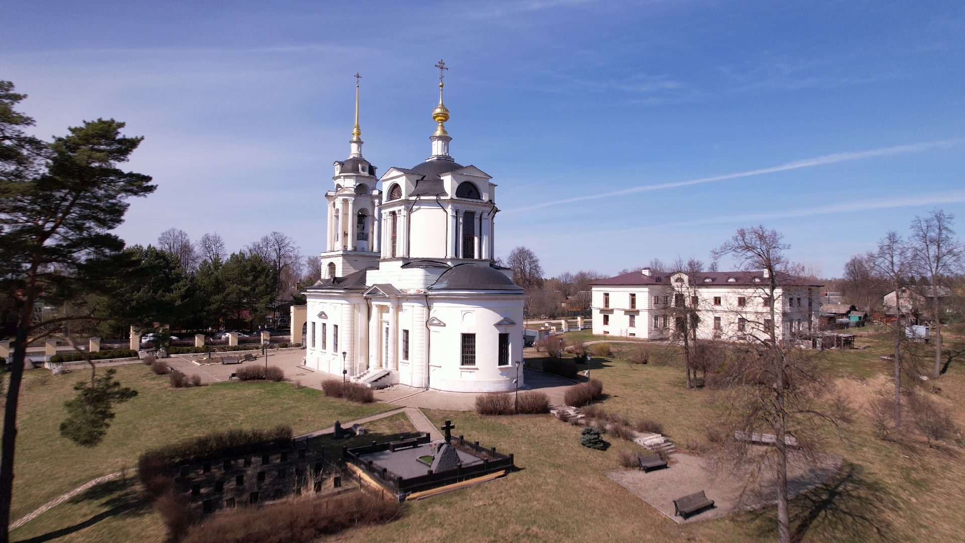 церковь, руза,видео с коптера,