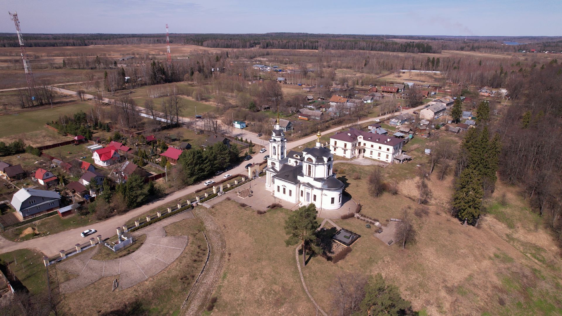 церковь, руза,видео с коптера,