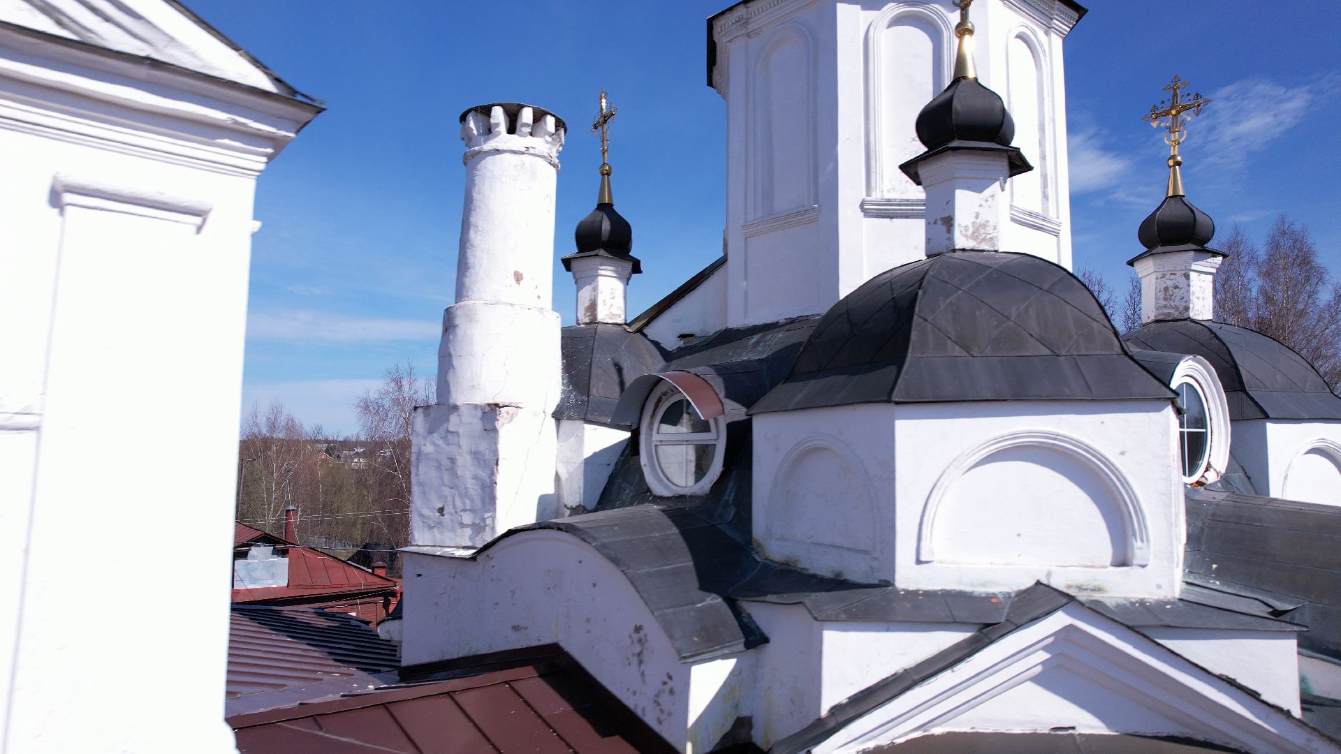 церковь, руза,видео с коптера,