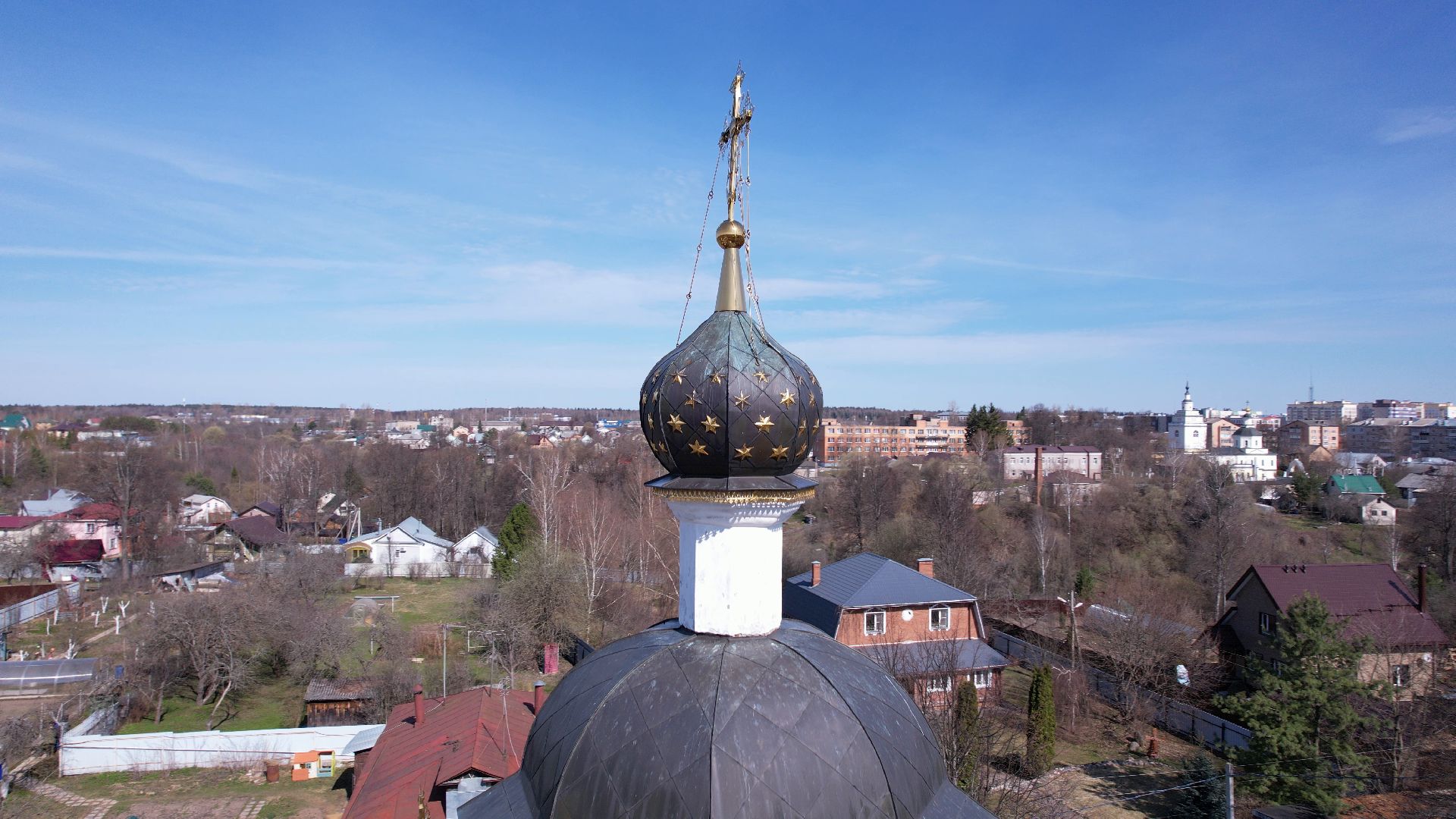 церковь, руза,видео с коптера,