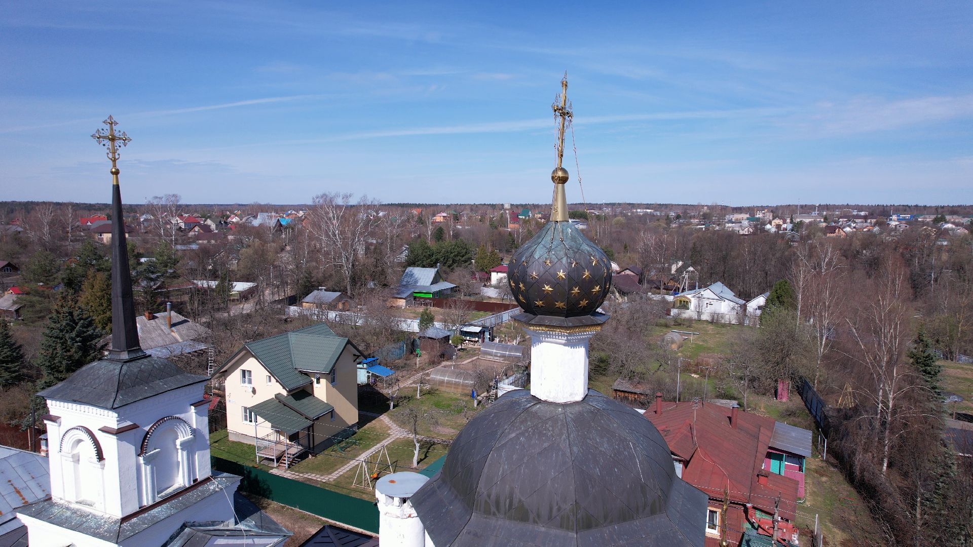 церковь, руза,видео с коптера,