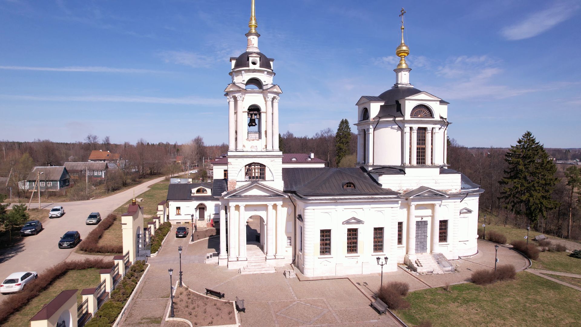 церковь, руза,видео с коптера,