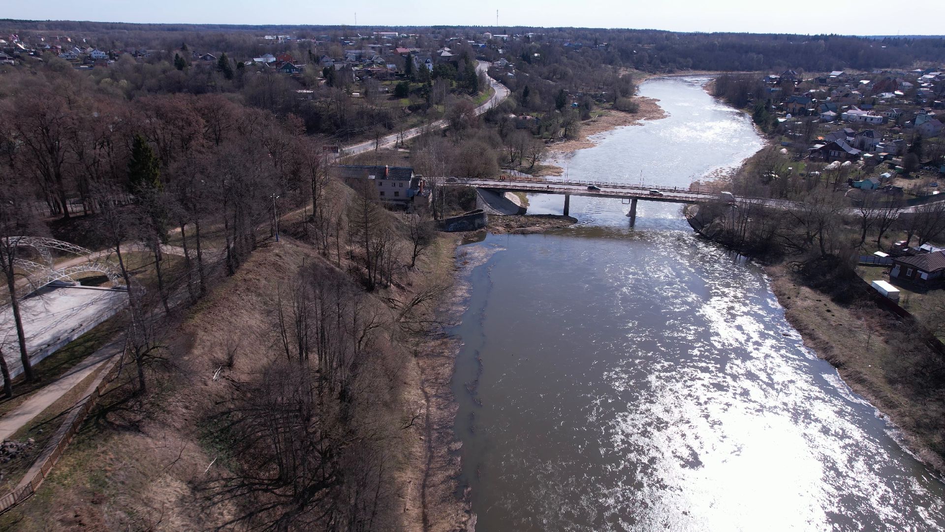 руза, парк, городок,видео с коптера,