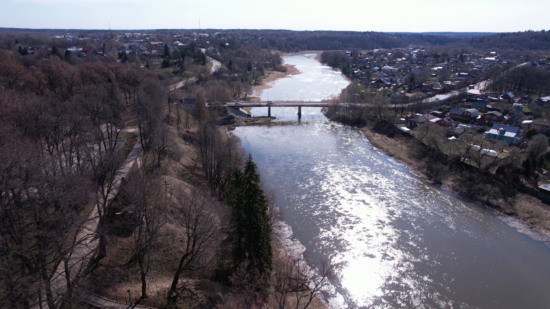 руза, парк, городок,видео с коптера,