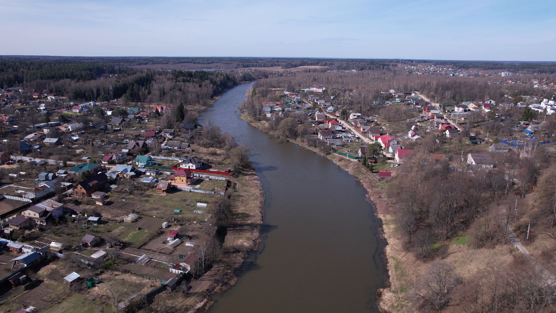 руза, парк, городок,видео с коптера,