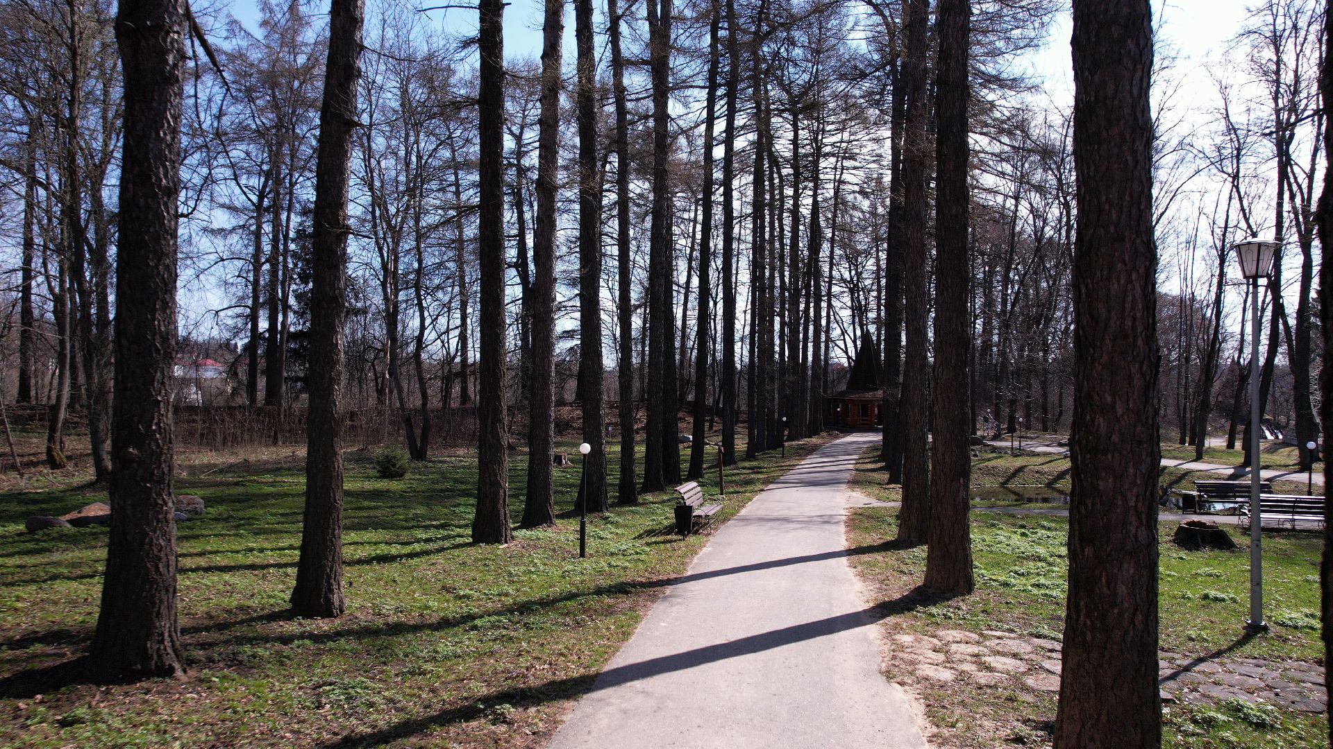 руза, парк, городок,видео с коптера,