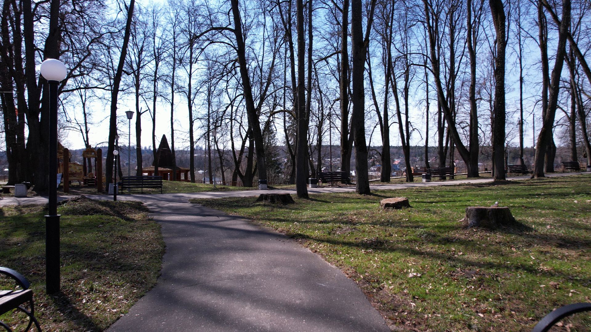 руза, парк, городок,видео с коптера,