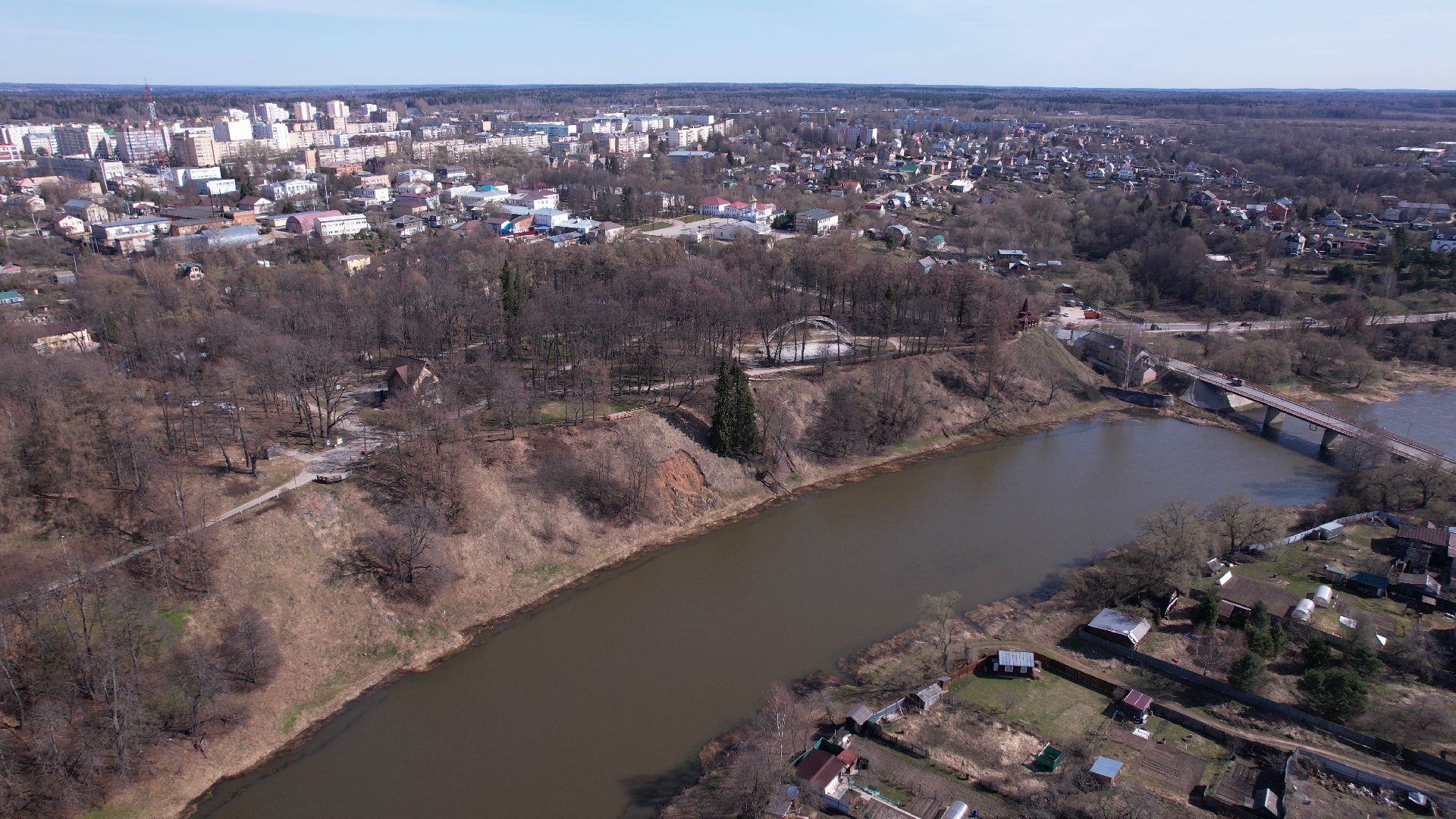 руза, парк, городок,видео с коптера,
