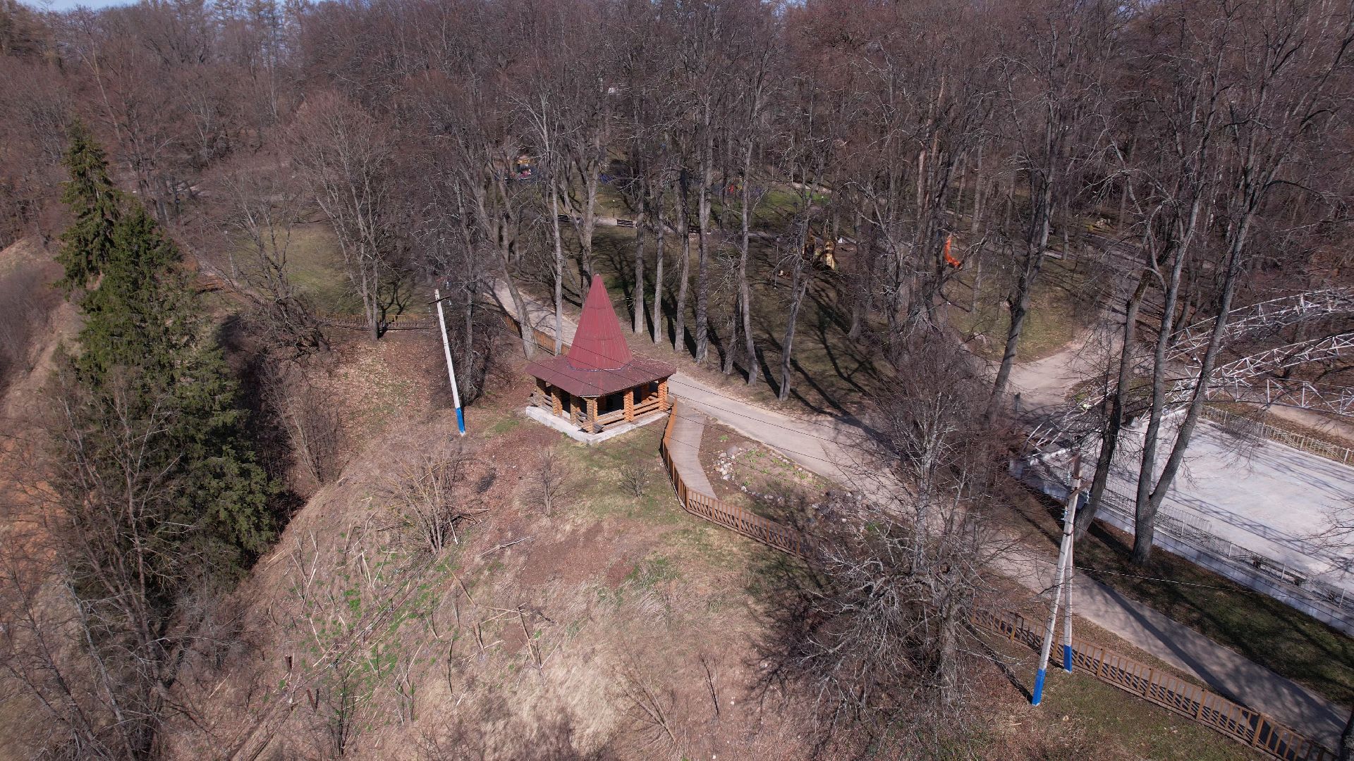 руза, парк, городок,видео с коптера,