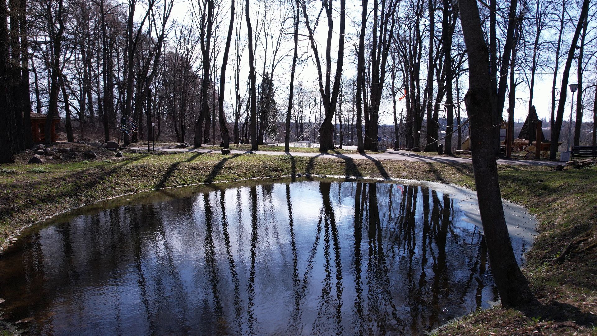 руза, парк, городок,видео с коптера,