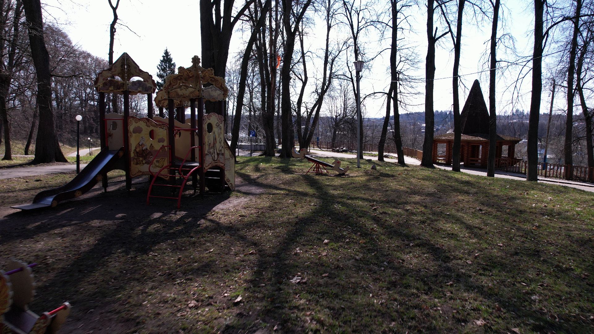 руза, парк, городок,видео с коптера,