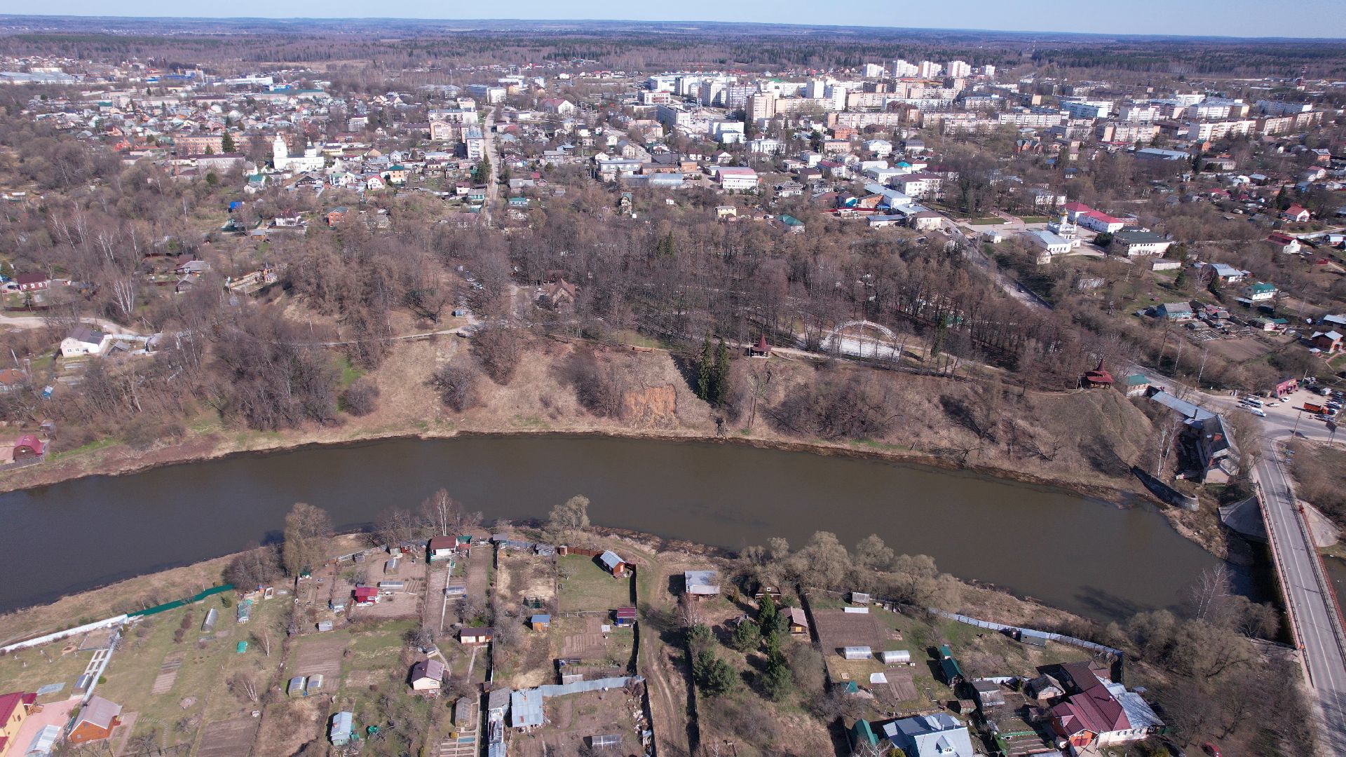руза, парк, городок,видео с коптера,