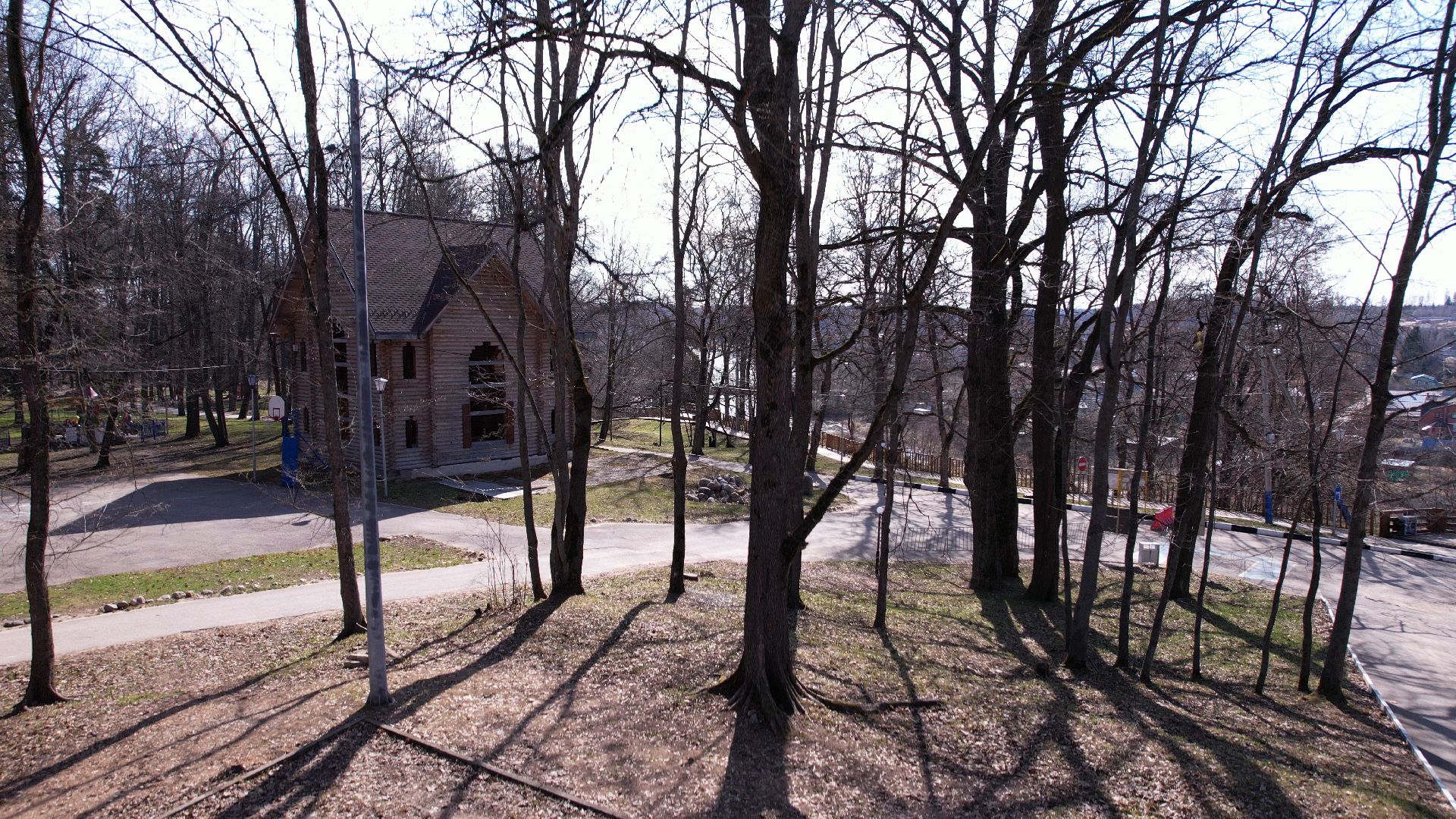 руза, парк, городок,видео с коптера,