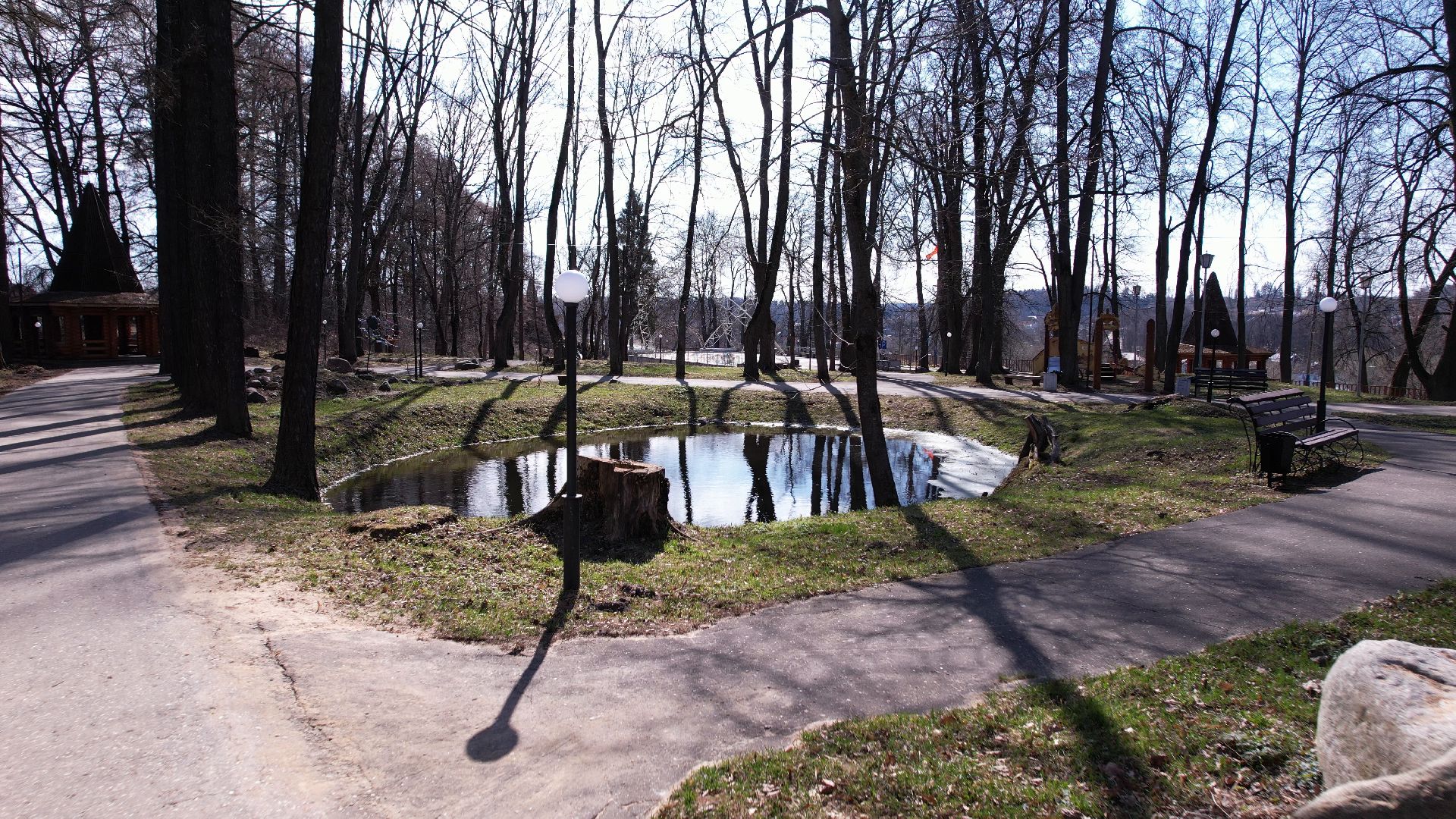 руза, парк, городок,видео с коптера,