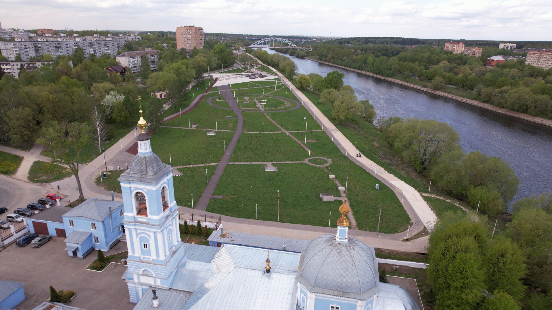 церковь, храм, мичурин,видео с коптера,