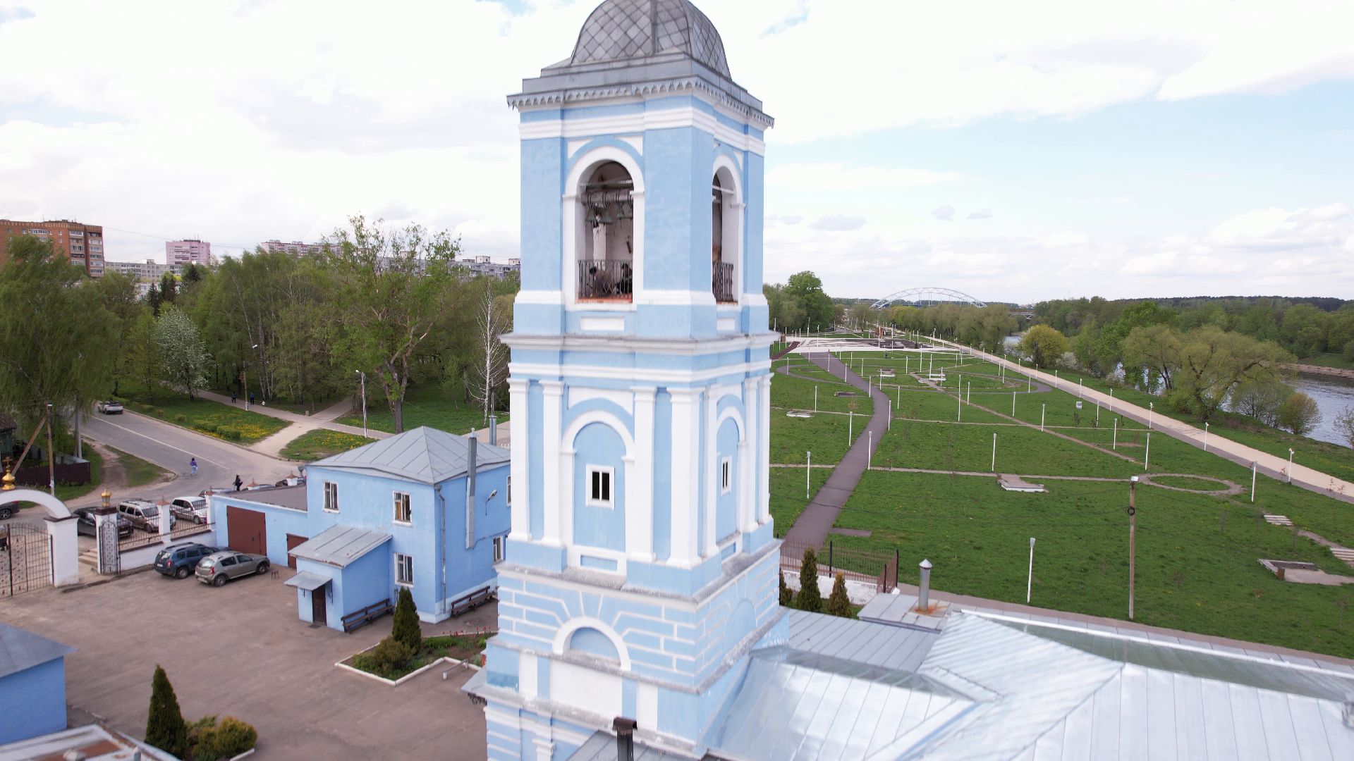 церковь, храм, мичурин,видео с коптера,