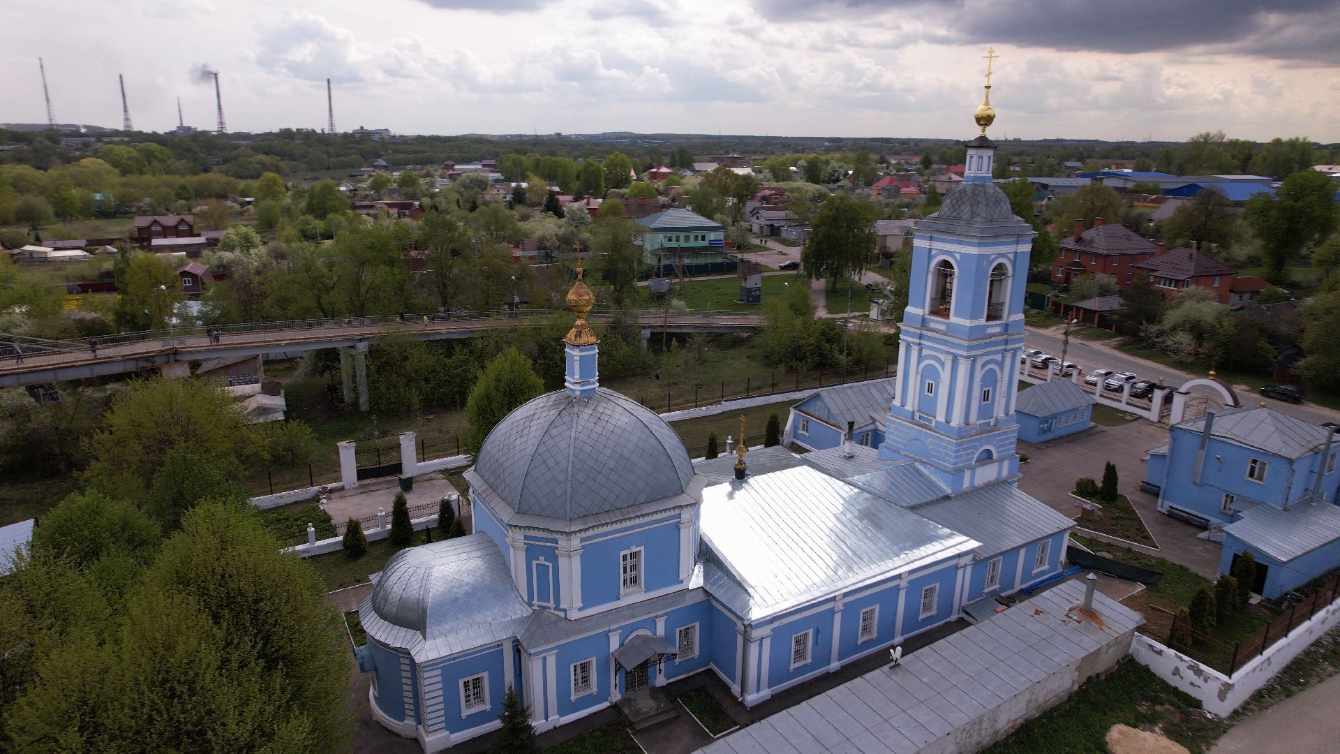 церковь, храм, мичурин,видео с коптера,