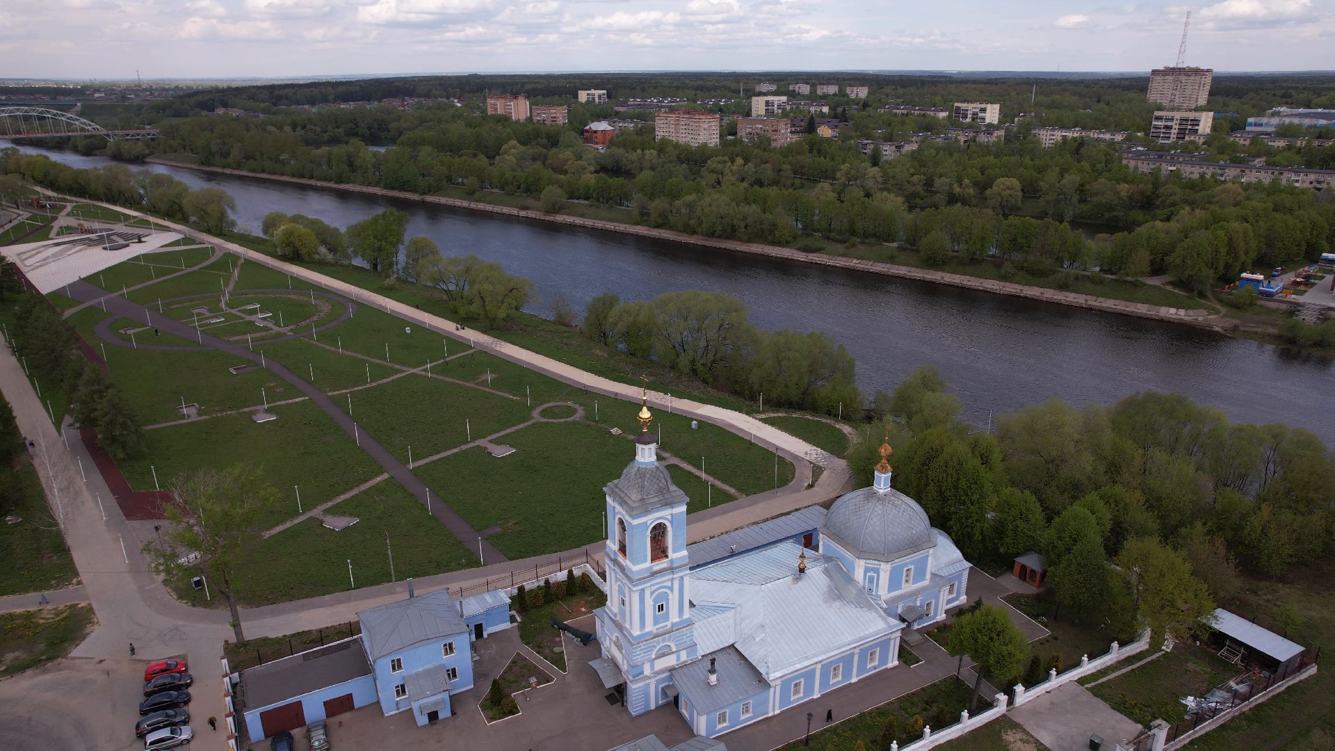 церковь, храм, мичурин,видео с коптера,