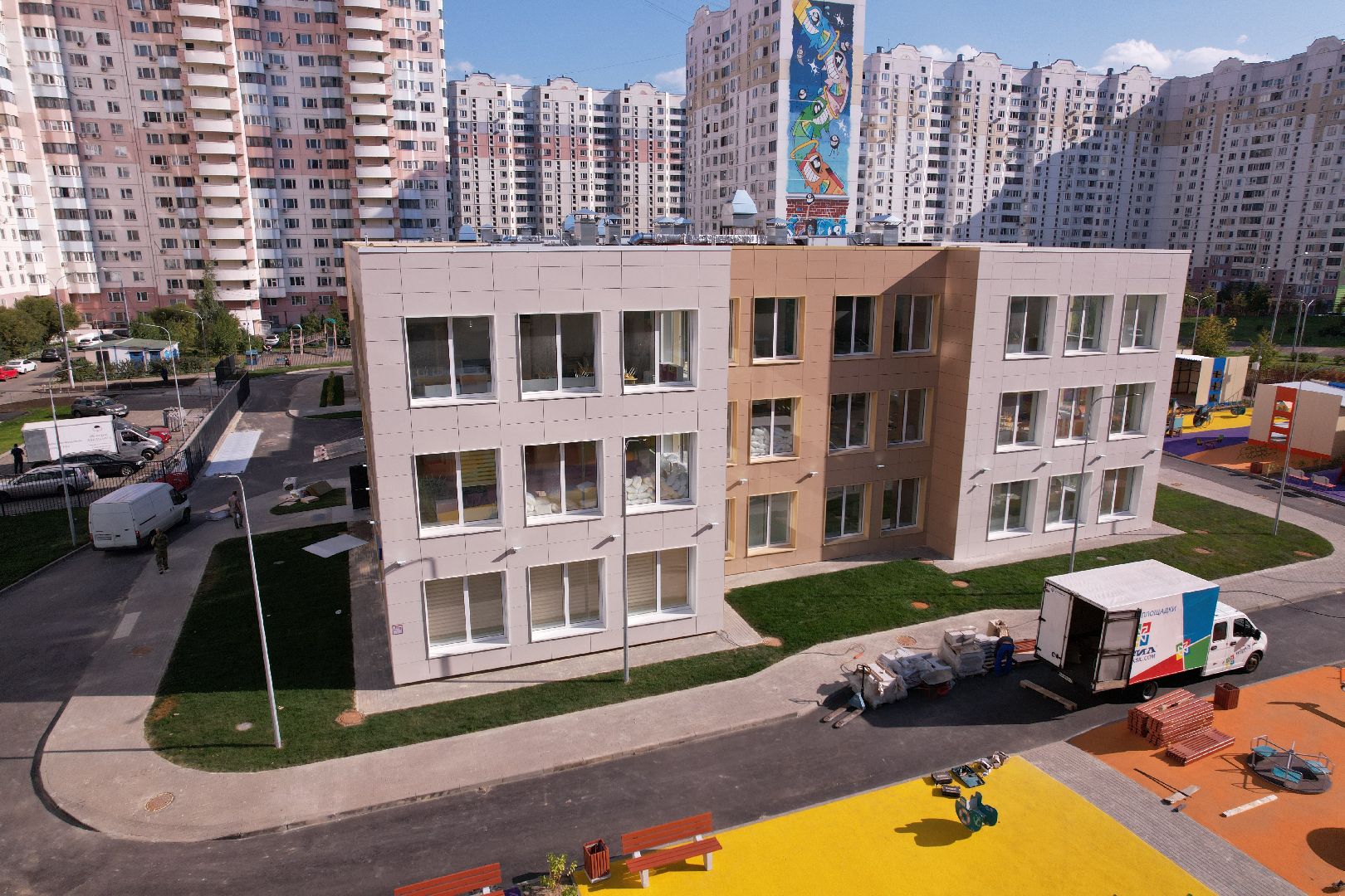 сад, дети, одинцово,видео с коптера,