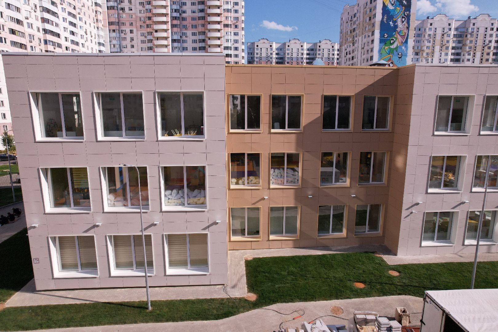 сад, дети, одинцово,видео с коптера,