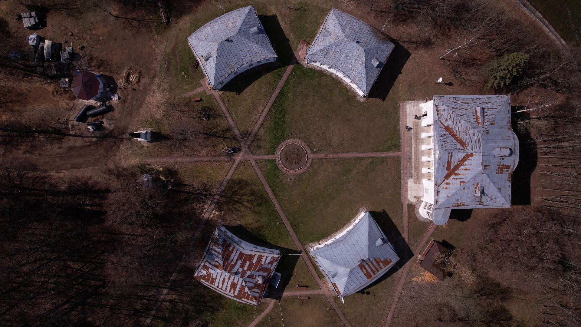 усадьба, руза, архитектура,видео с коптера,