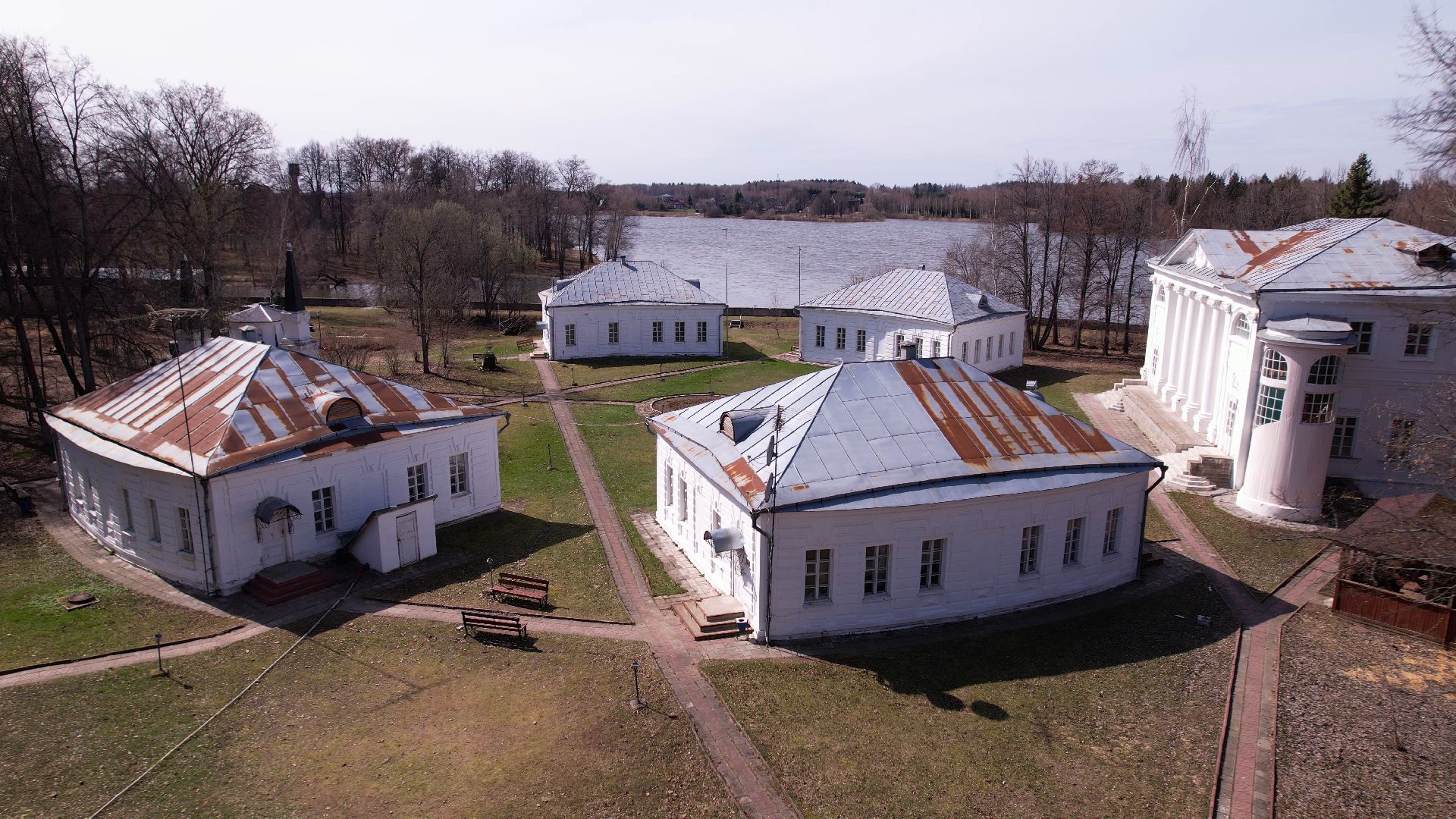 усадьба, руза, архитектура,видео с коптера,