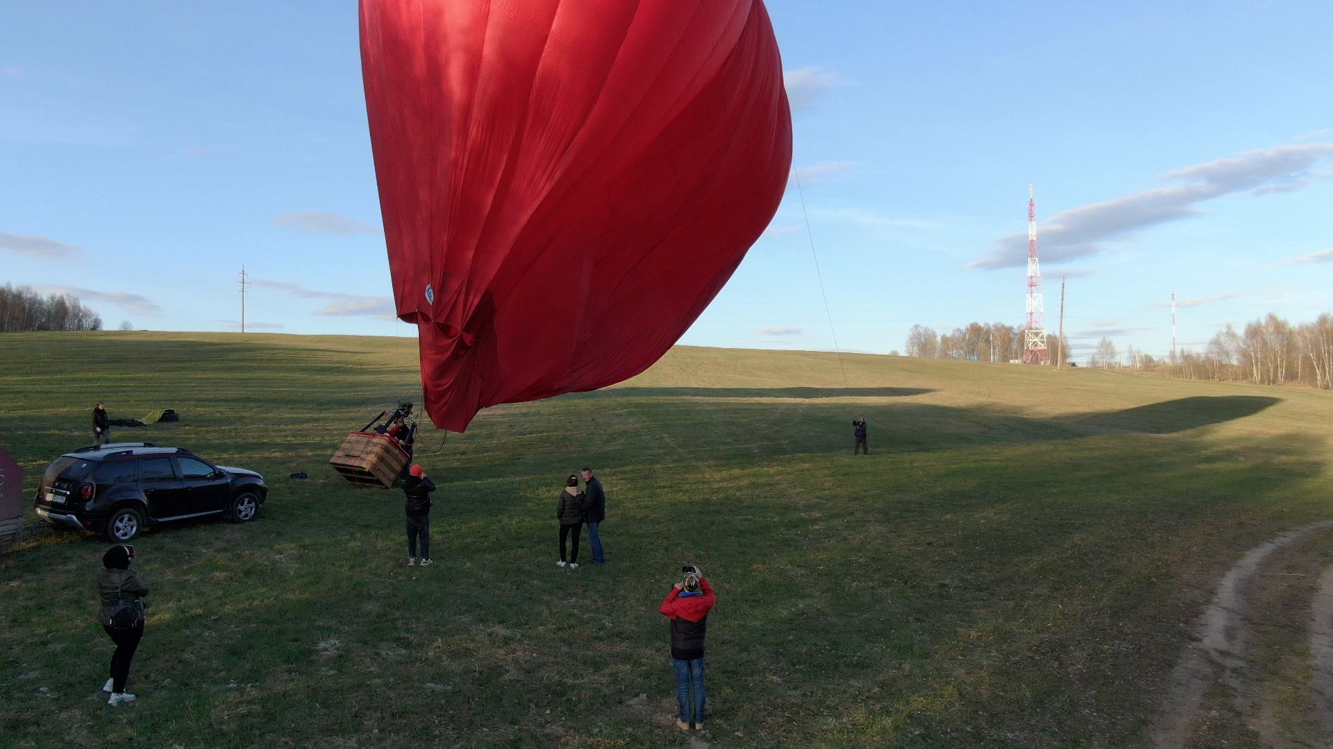 воздушный шар, дмитров, аэроклуб,видео с коптера,