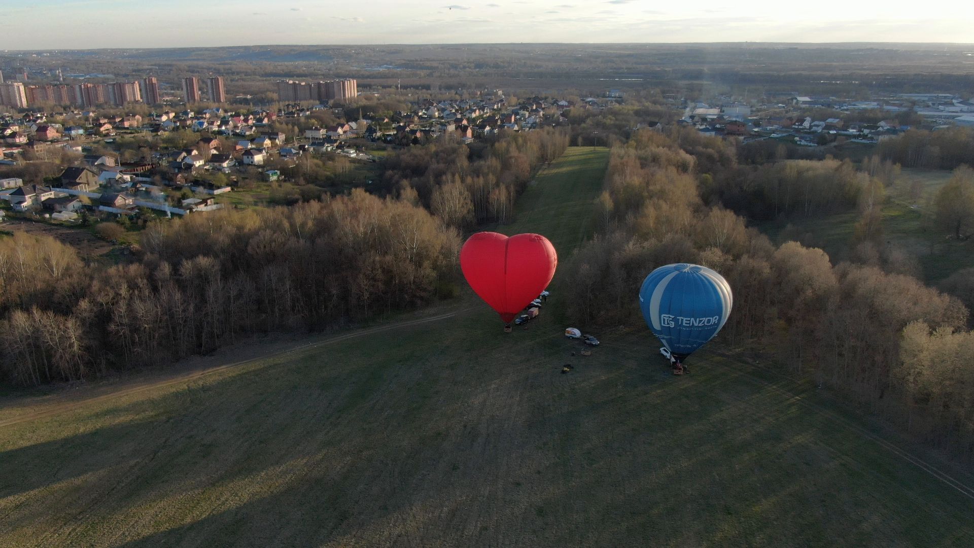 воздушный шар, дмитров, аэроклуб,видео с коптера,