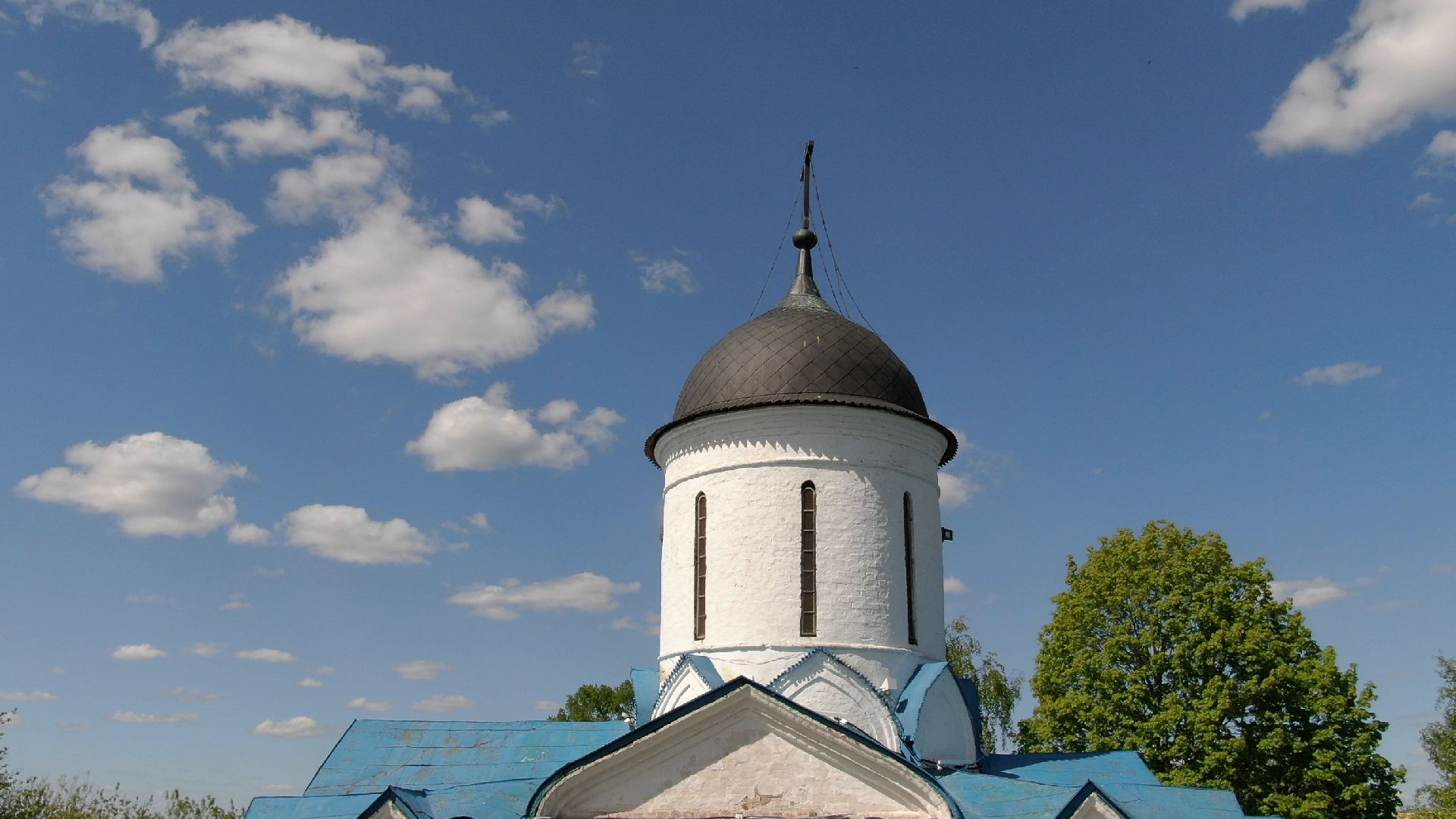 церковь, клин,видео с коптера,