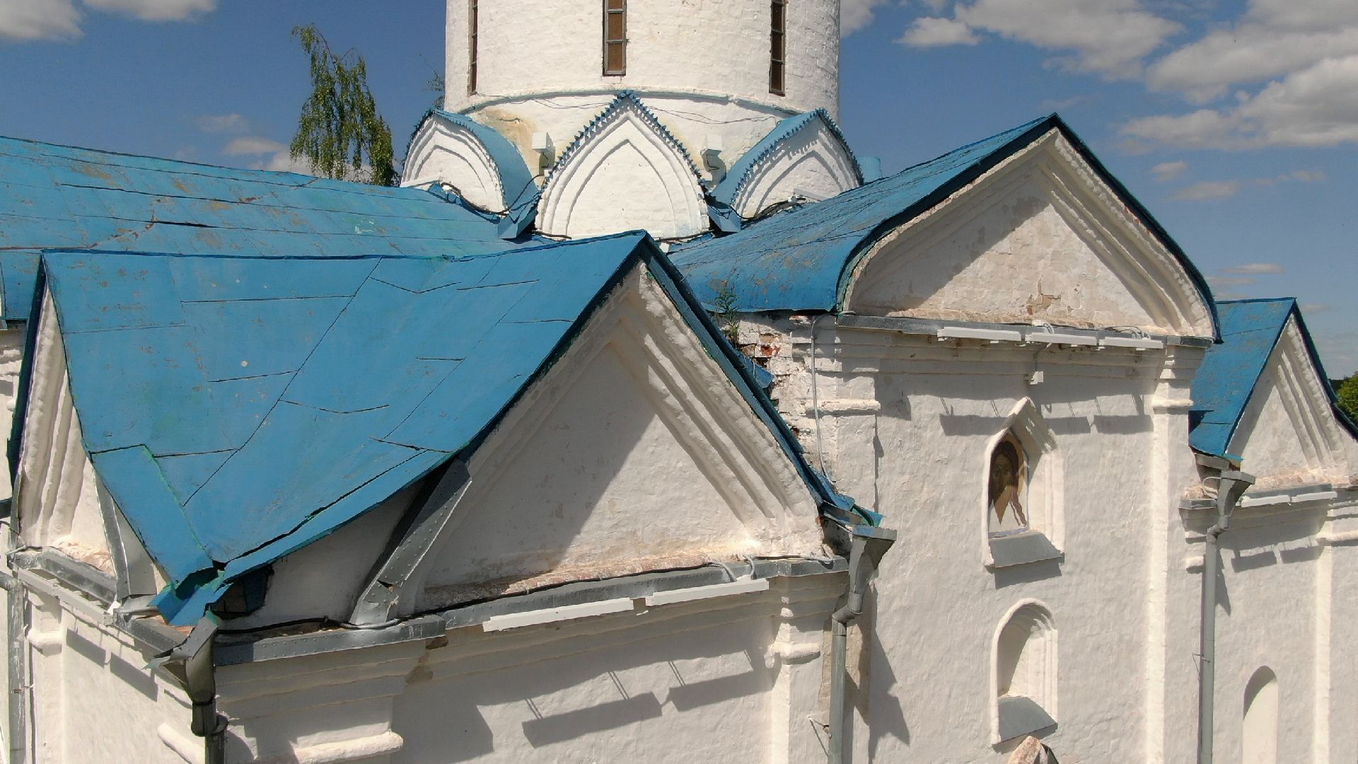 церковь, клин,видео с коптера,