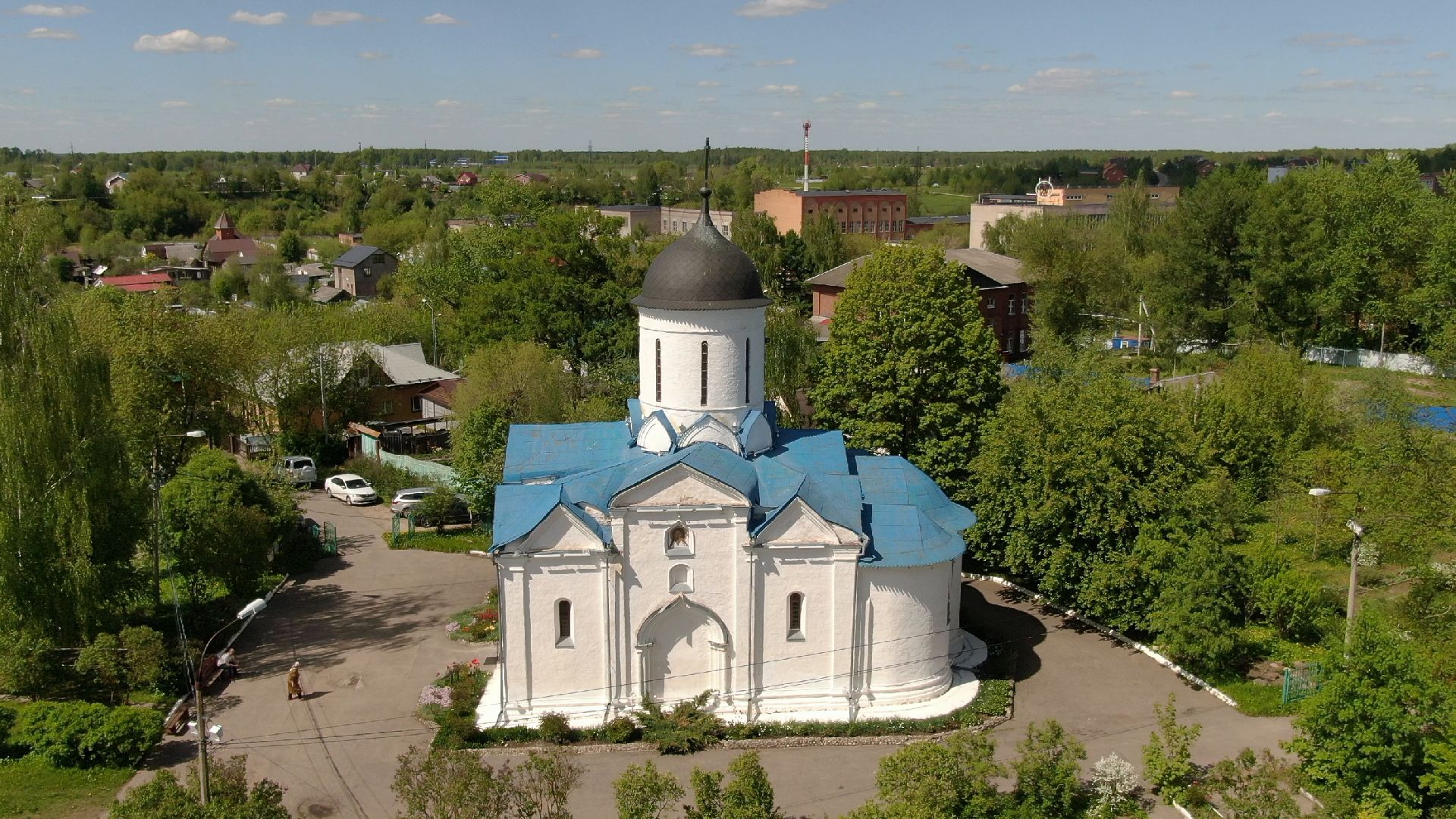 церковь, клин,видео с коптера,