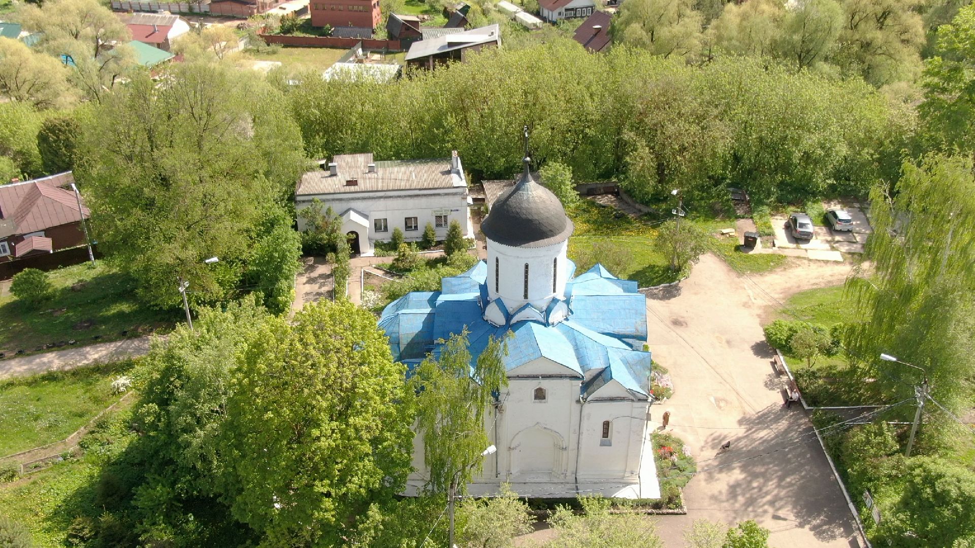 церковь, клин,видео с коптера,