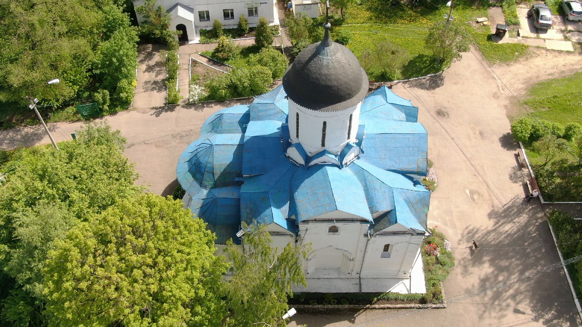 церковь, клин,видео с коптера,