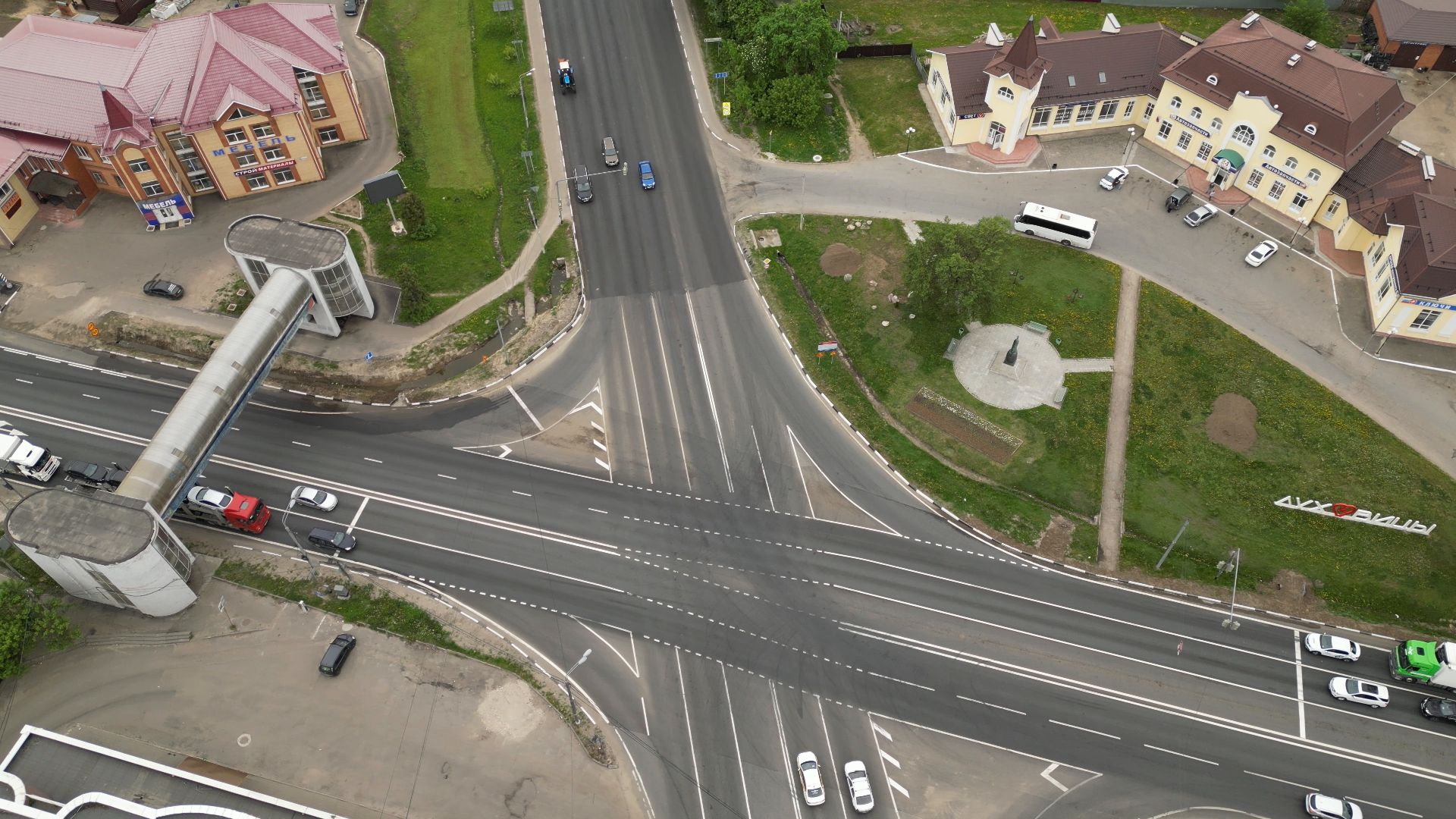 памятник, огурец, луховицы,видео с коптера,