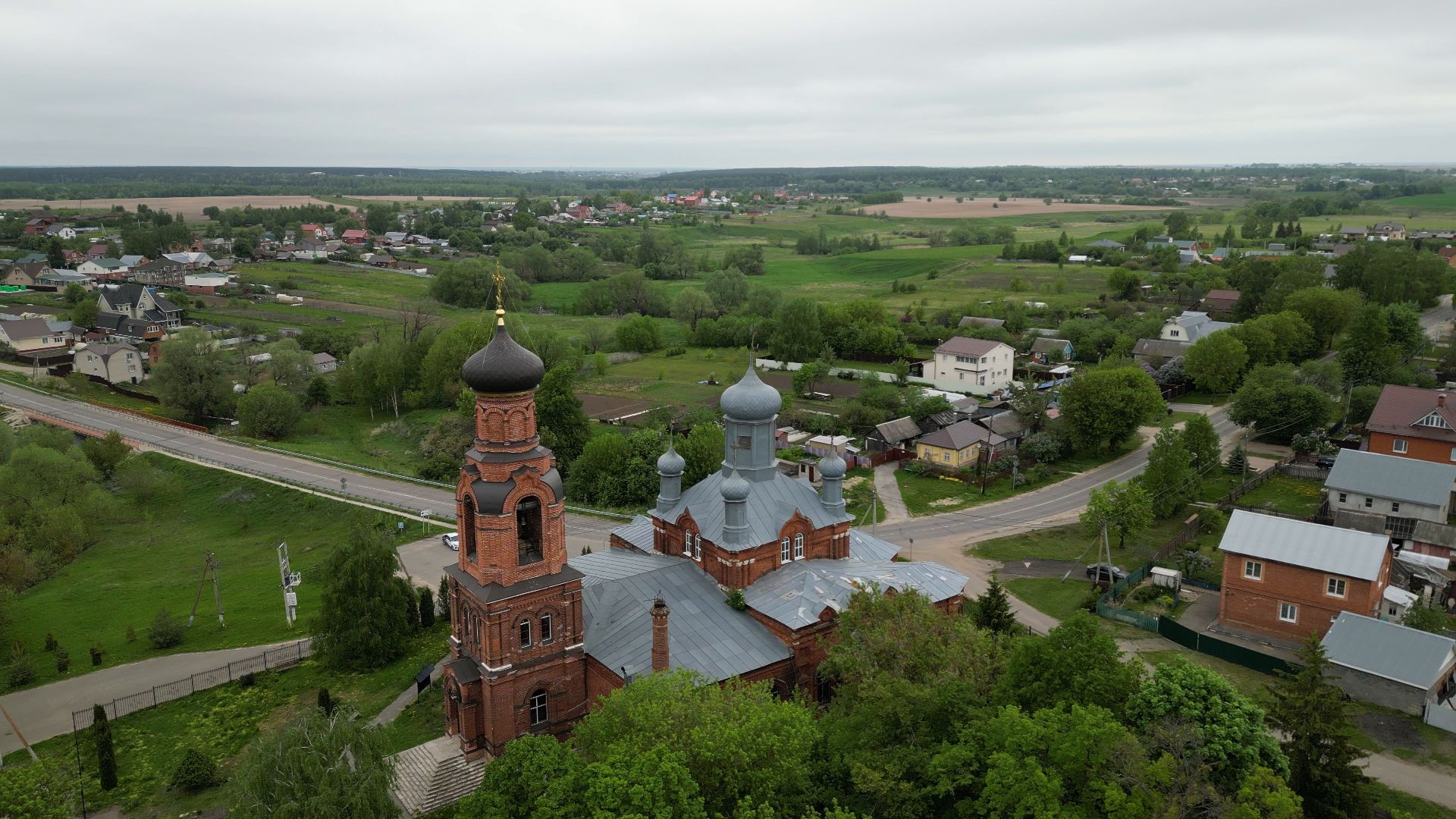 храм, паустовский, луховицы,видео с коптера,