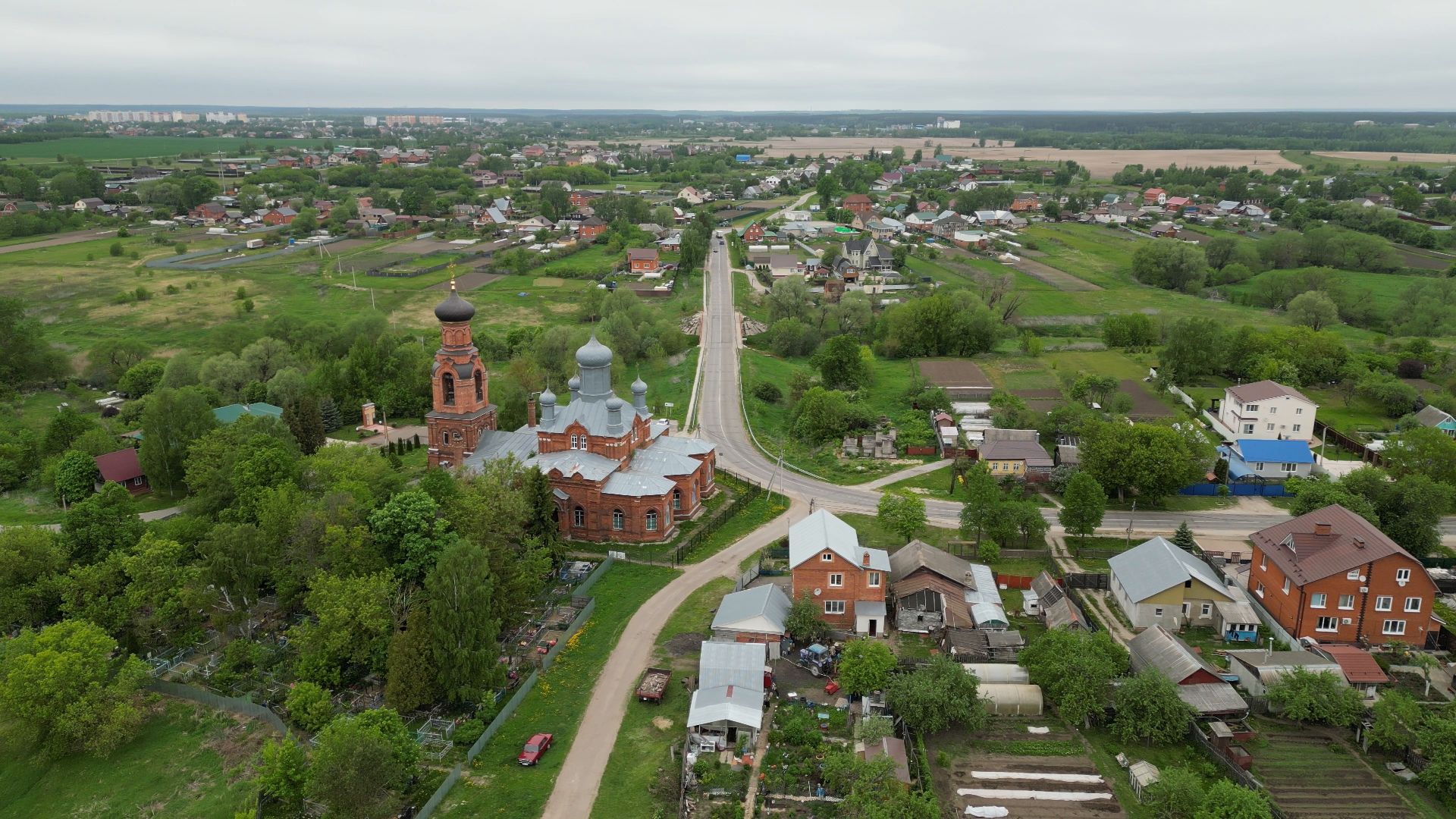 храм, паустовский, луховицы,видео с коптера,