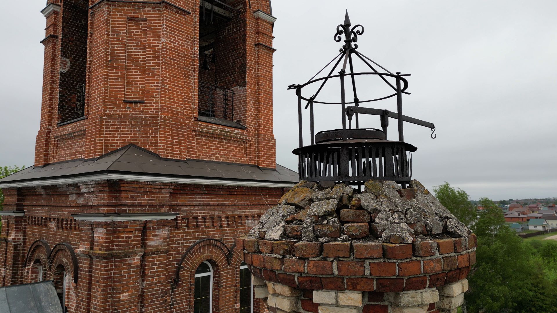 храм, паустовский, луховицы,видео с коптера,