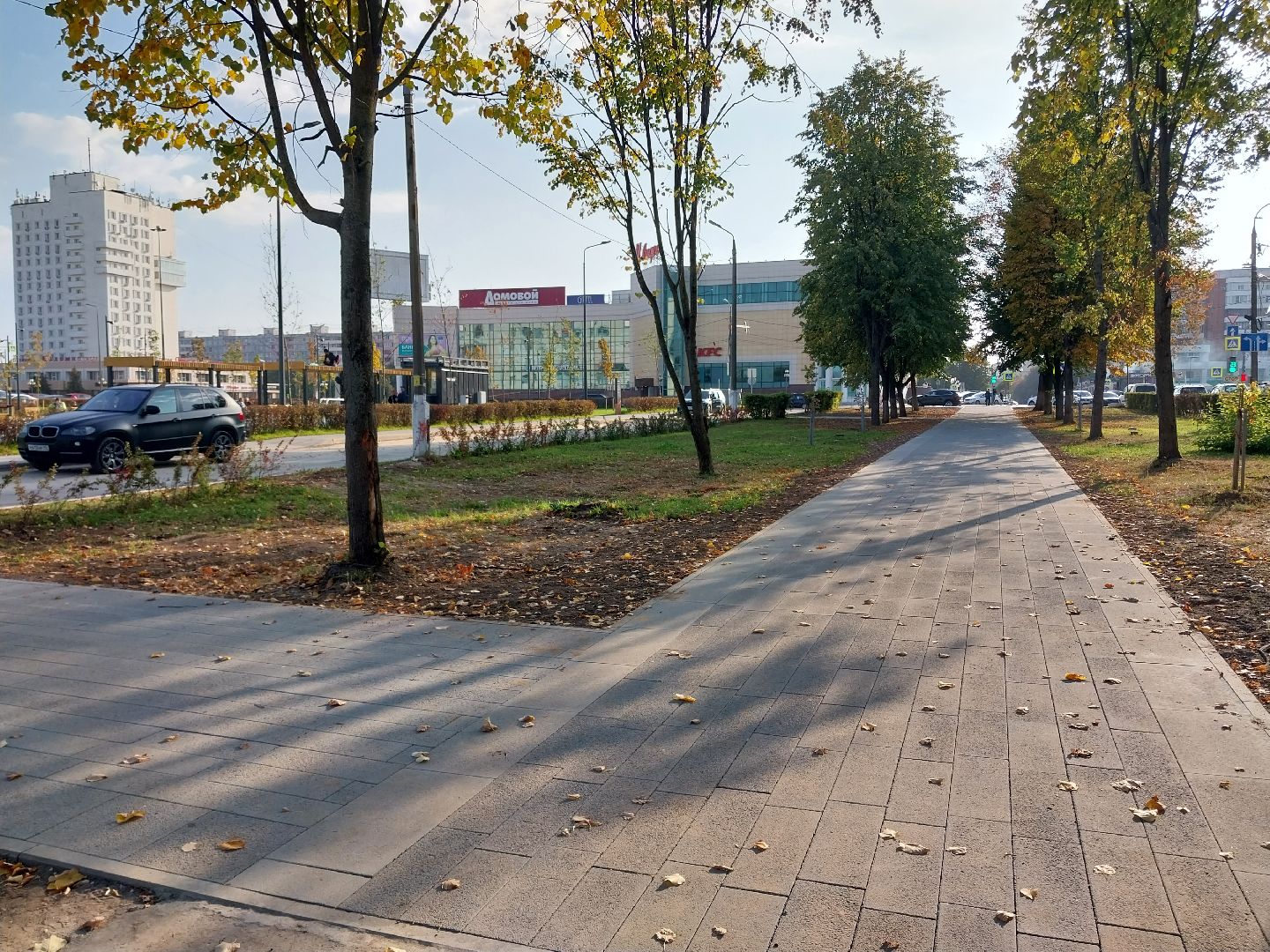 Коломна, сквер, благоустройство, тротуар, плитка,