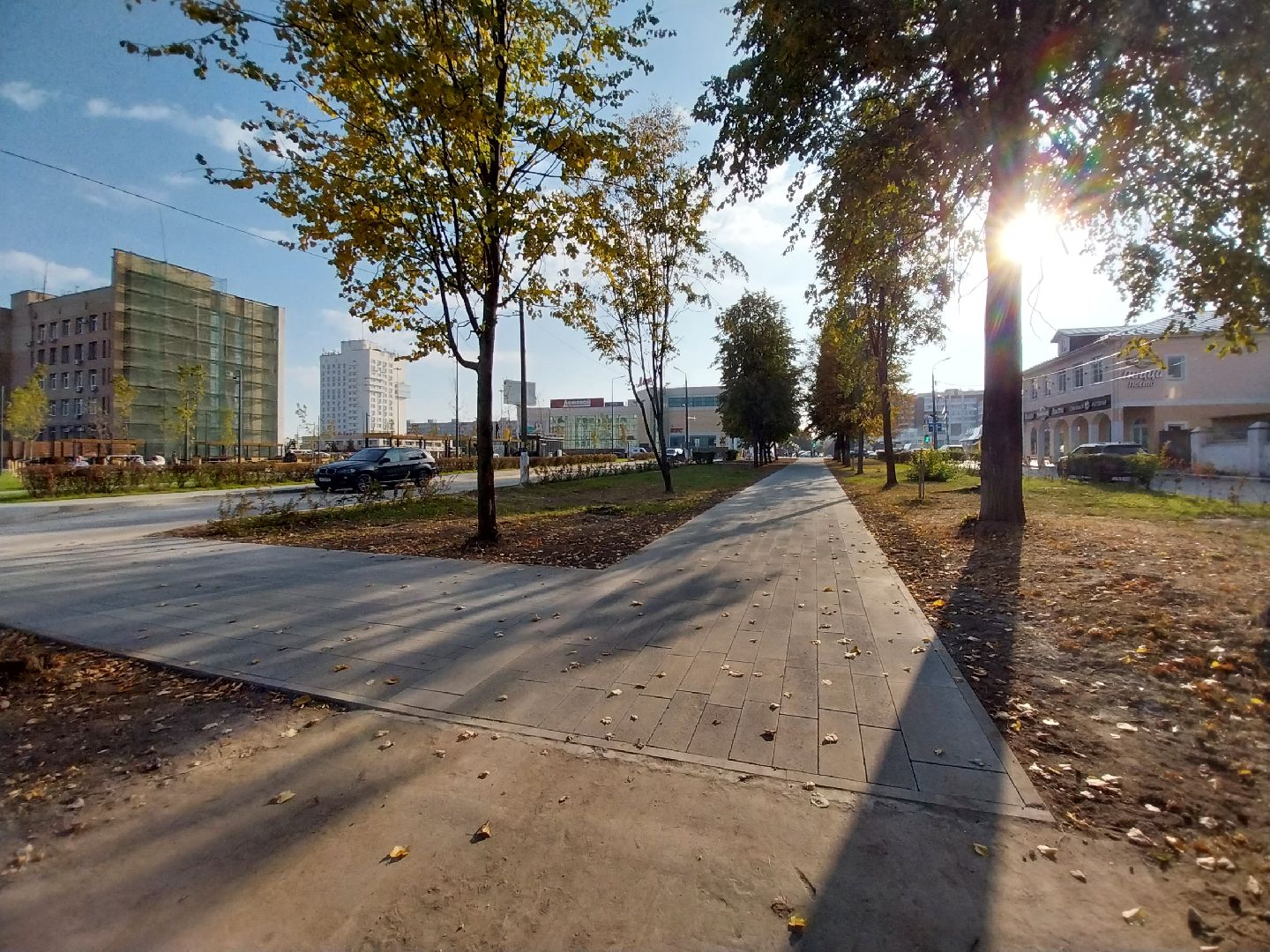 Коломна, сквер, благоустройство, тротуар, плитка,