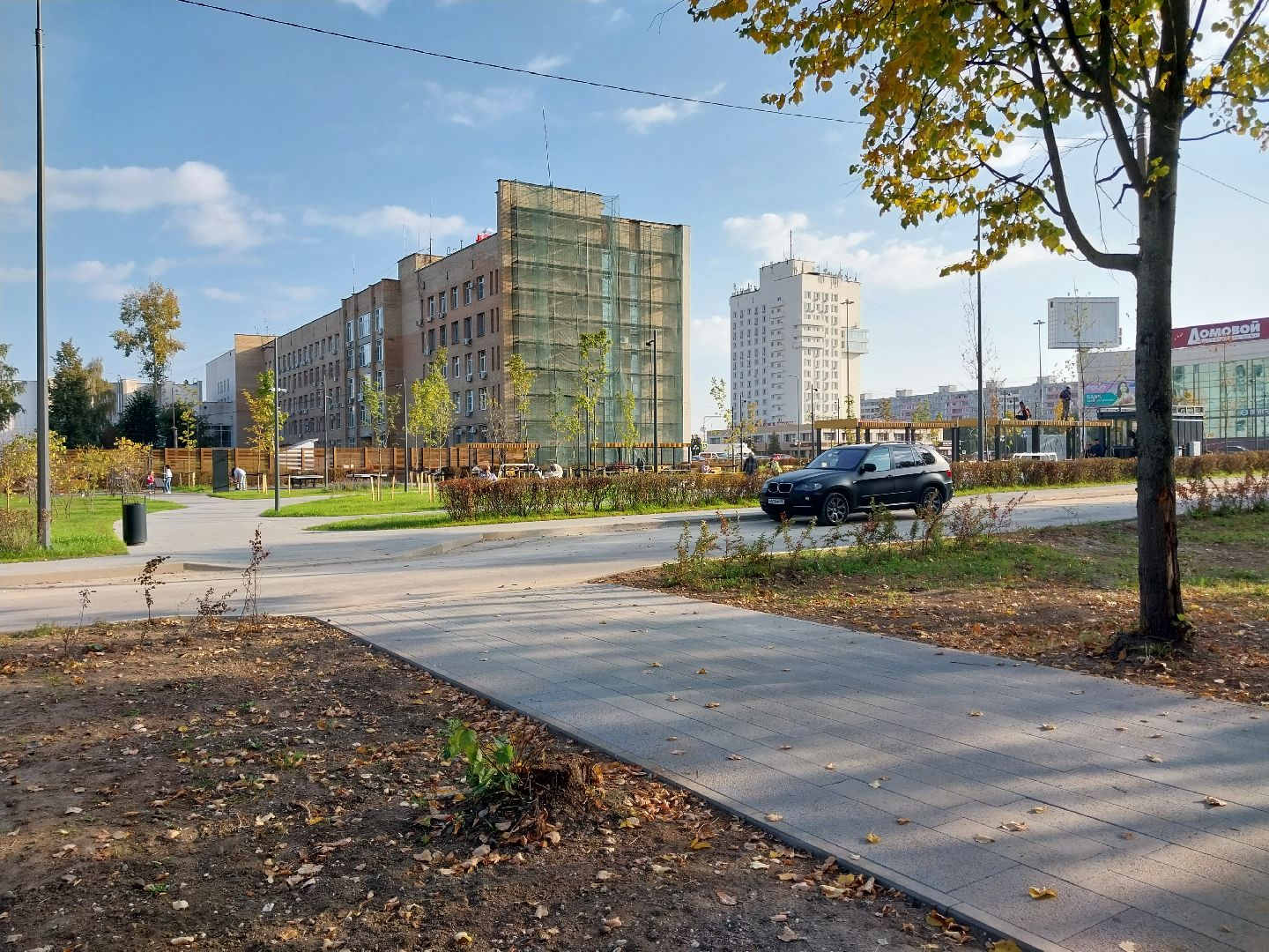 Коломна, сквер, благоустройство, тротуар, плитка,