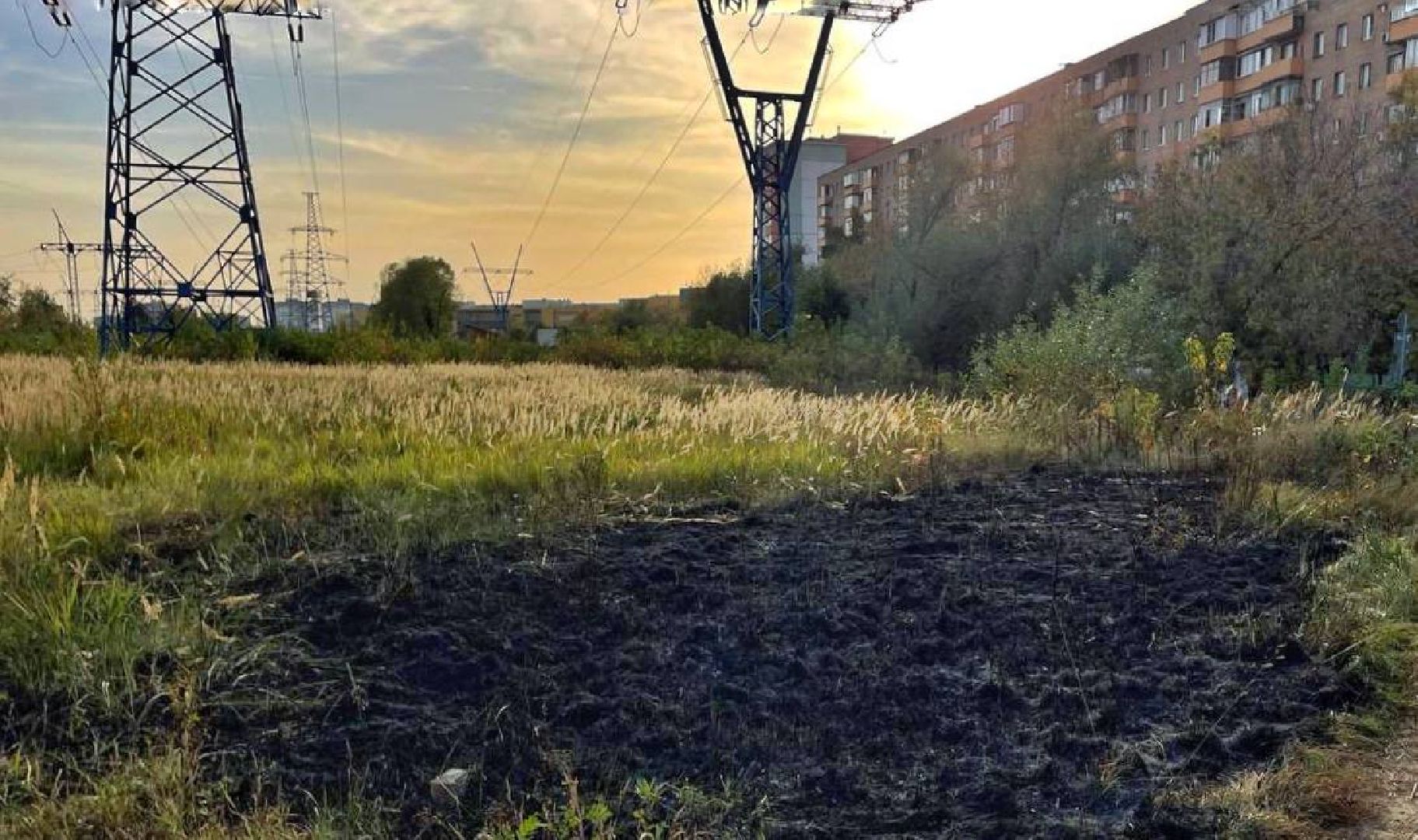 Реутов, Трава, Горение, МЧС,