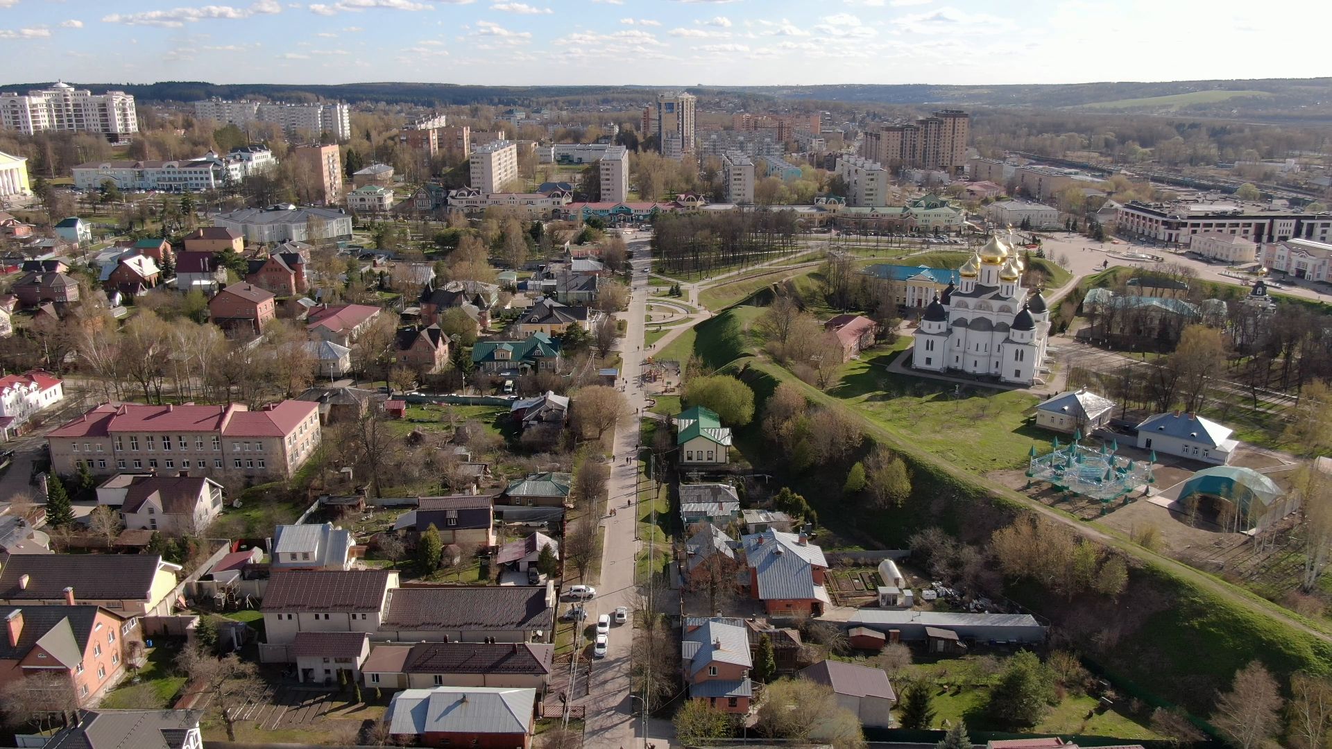 памятник, дмитров, кремль,видео с коптера,