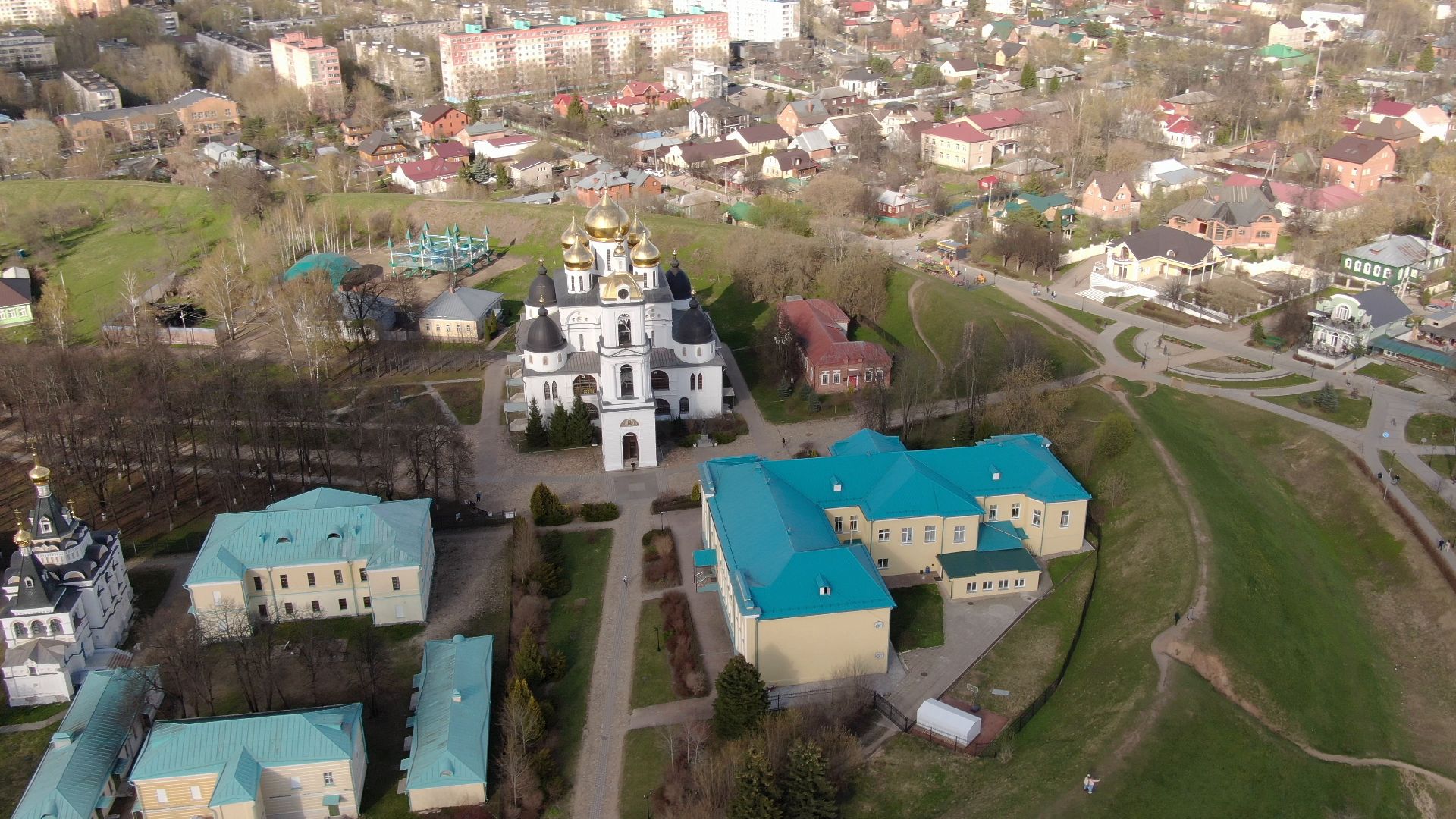 памятник, дмитров, кремль,видео с коптера,