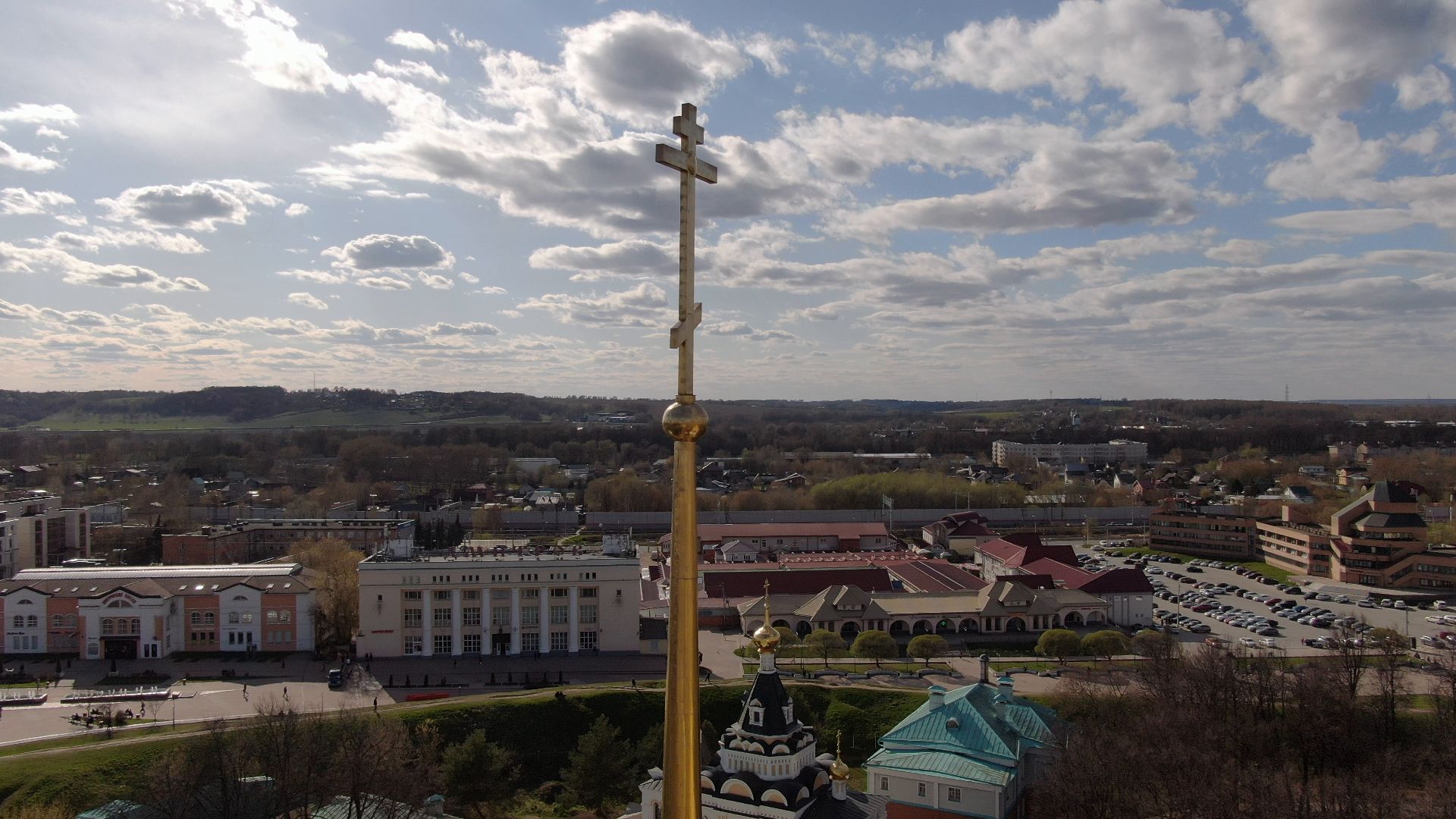 памятник, дмитров, кремль,видео с коптера,