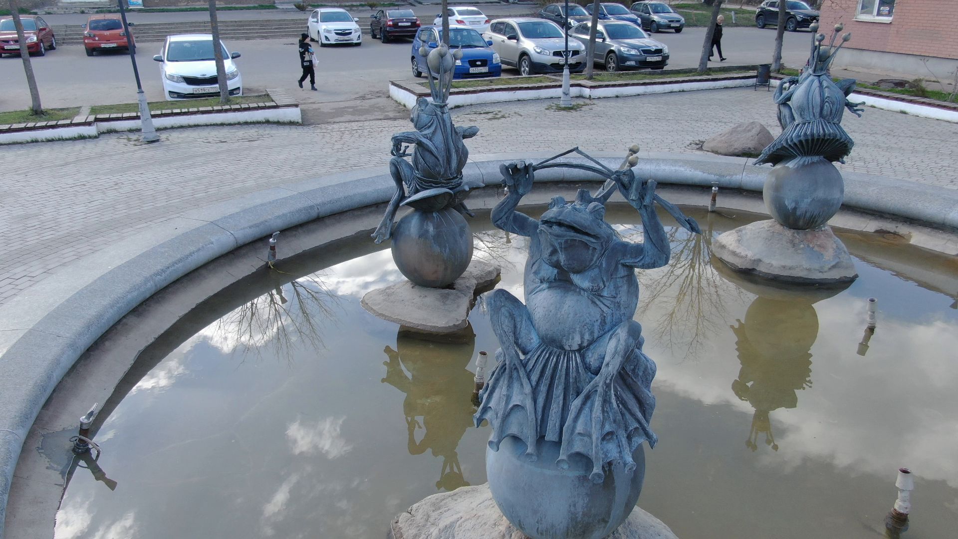 памятник, дмитров, кремль,видео с коптера,